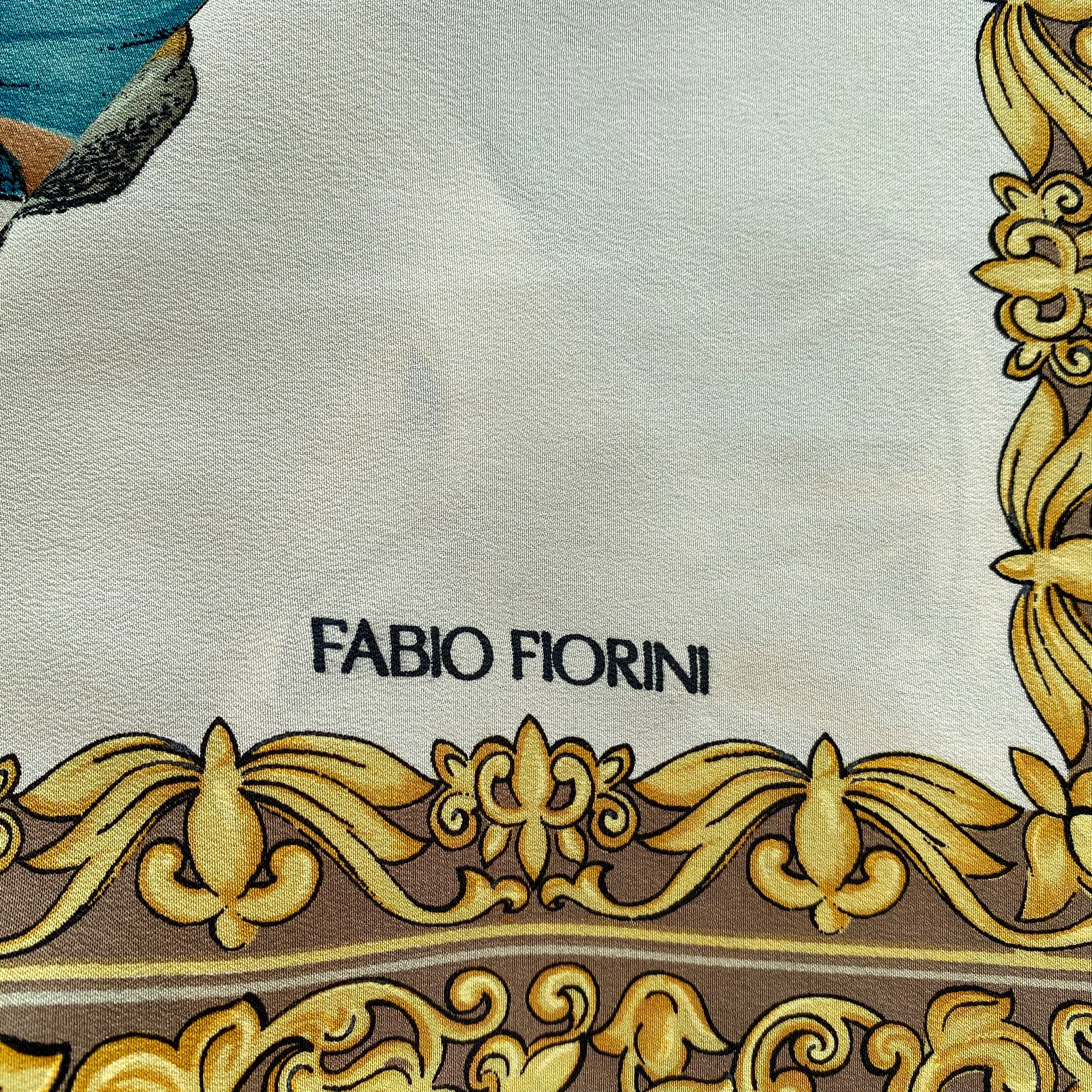 Fabio Fiorini Floral Vintage Silk Scarf