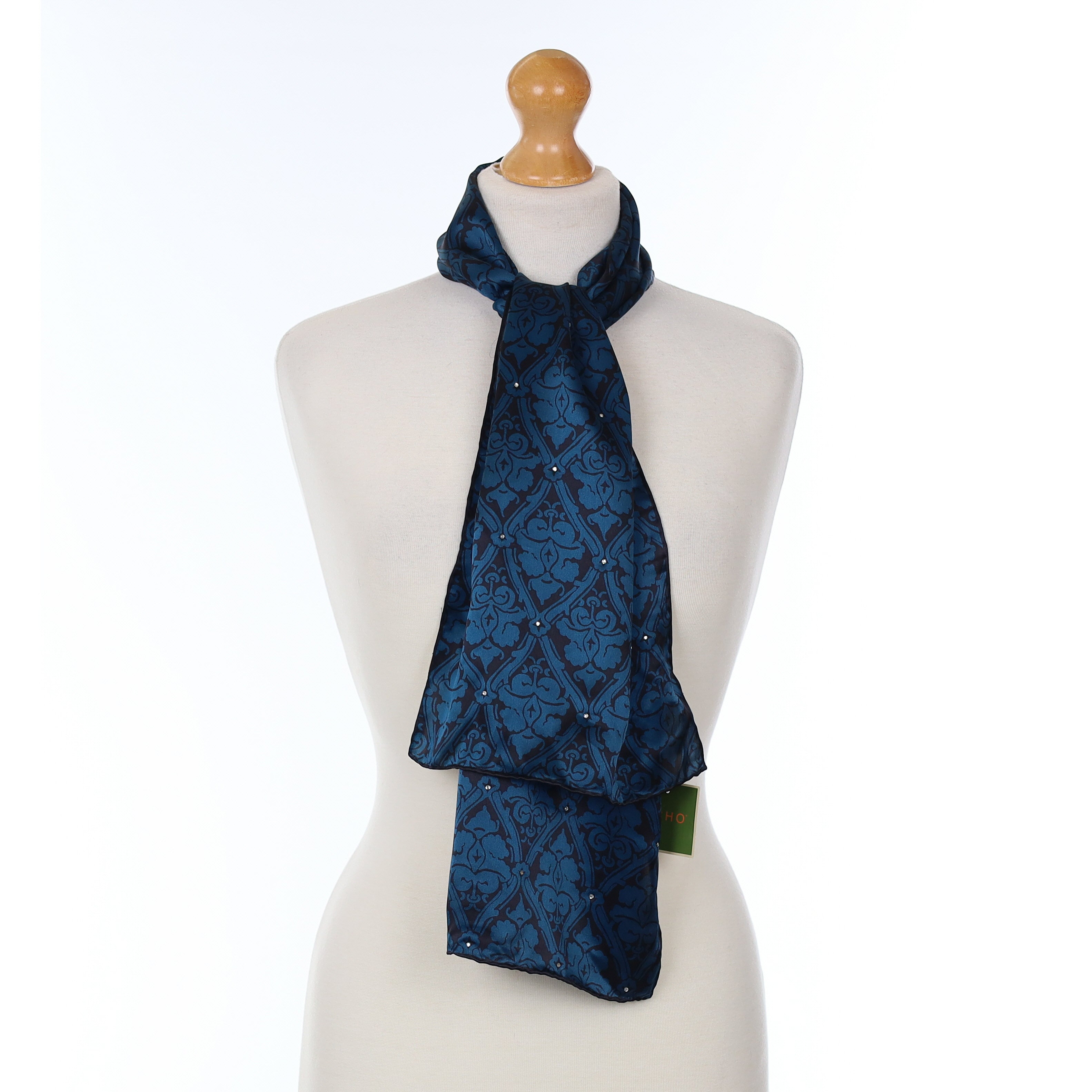 Brand New Echo Damask Patterned Silk Scarf
