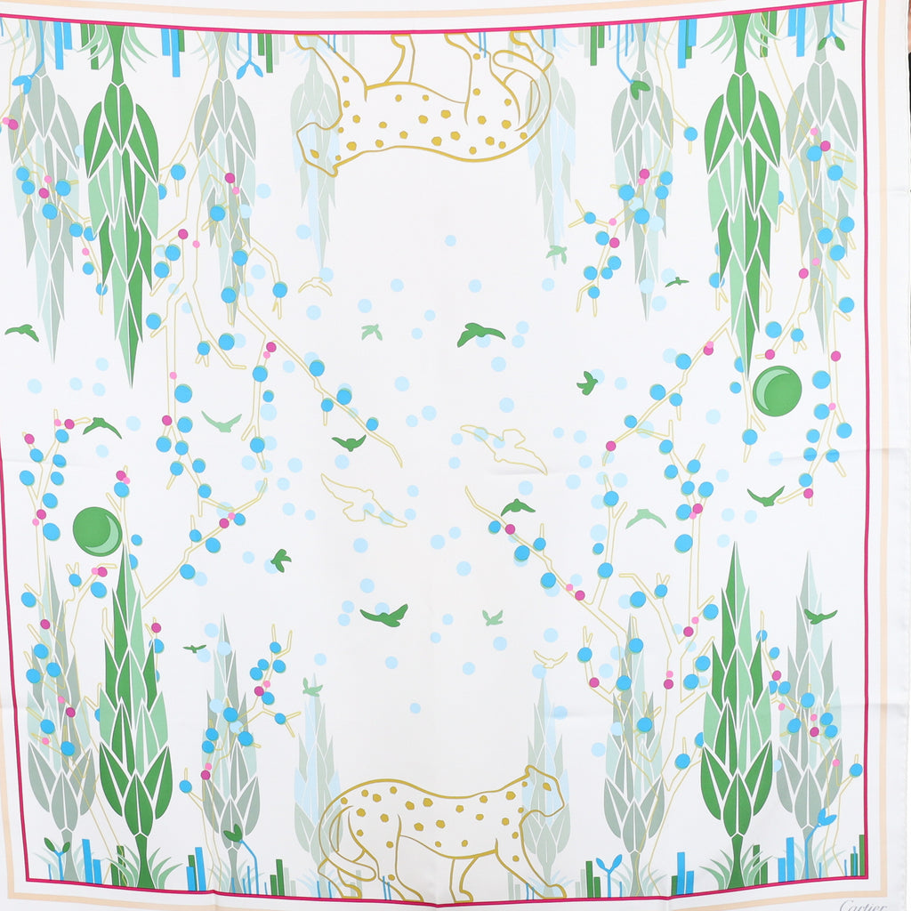 Brand New Cartier Designer Silk Scarf