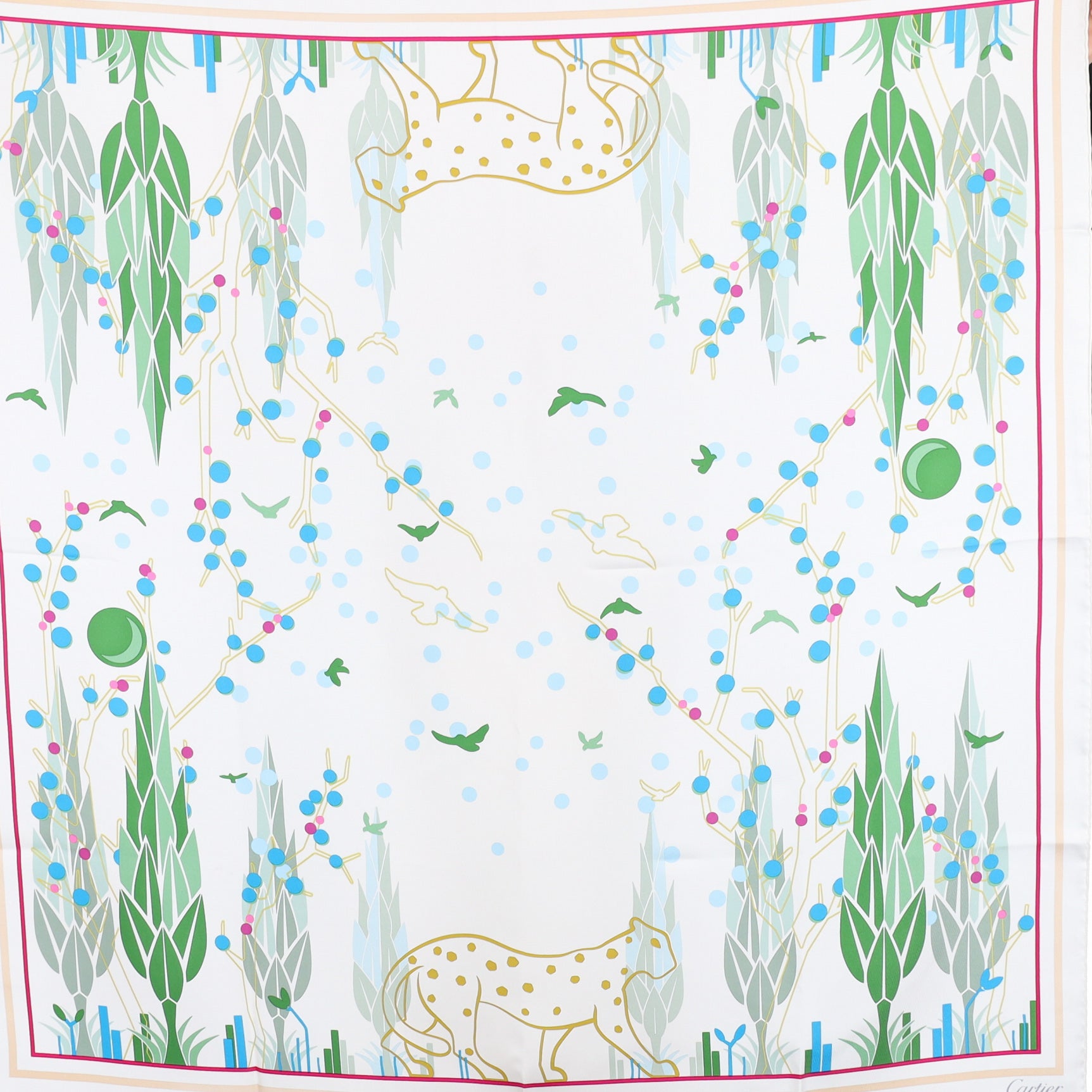 Brand New Cartier Designer Silk Scarf