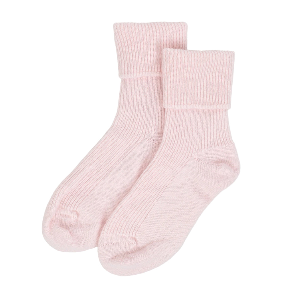 Brand New Scottish Powder Pink Ladies Cashmere Bed Socks