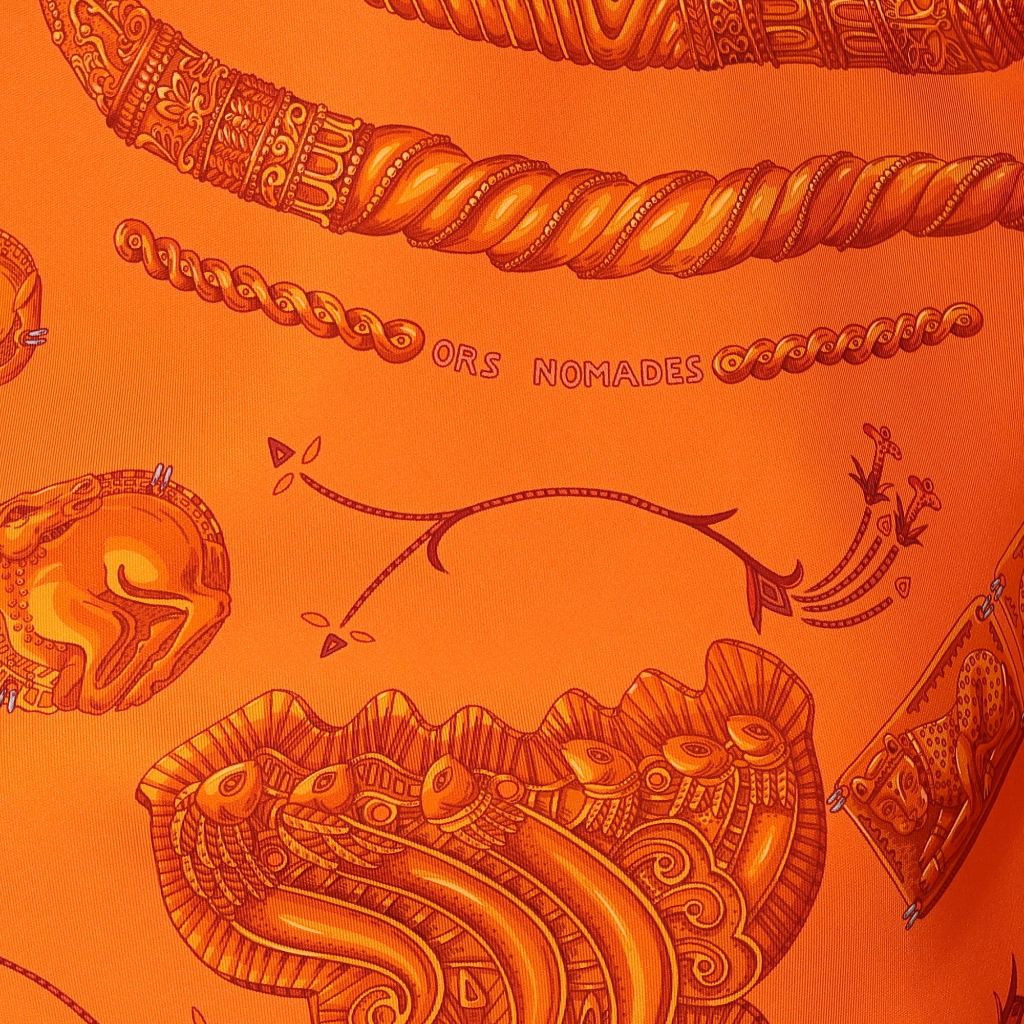 Pristine Hermès Ors Nomades Silk Scarf Quite Rare