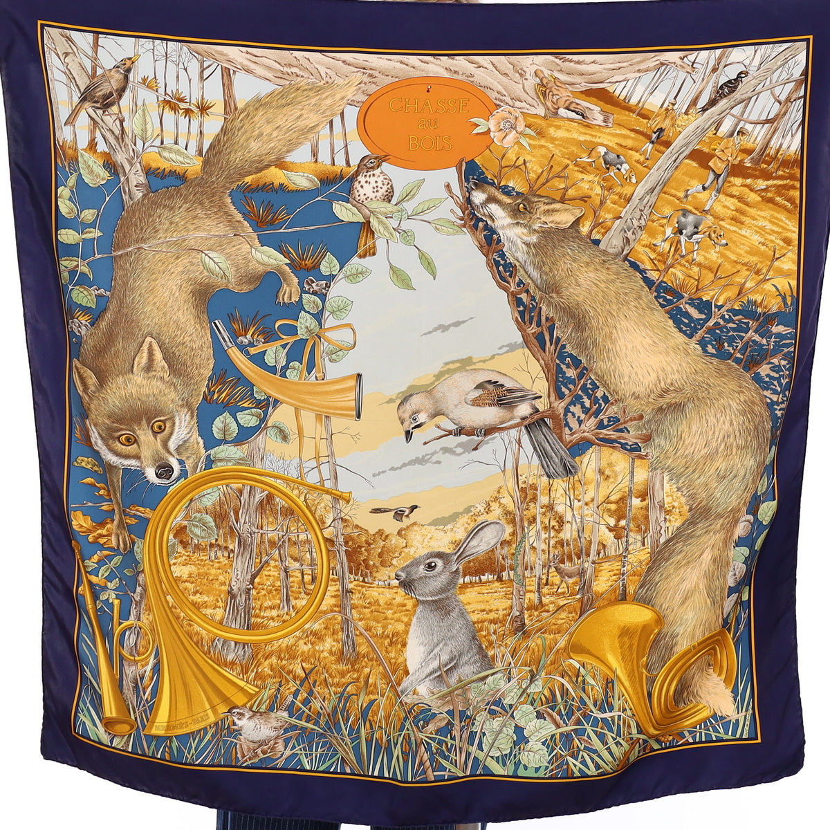 Hermès Chasse Au Bois Silk Scarf