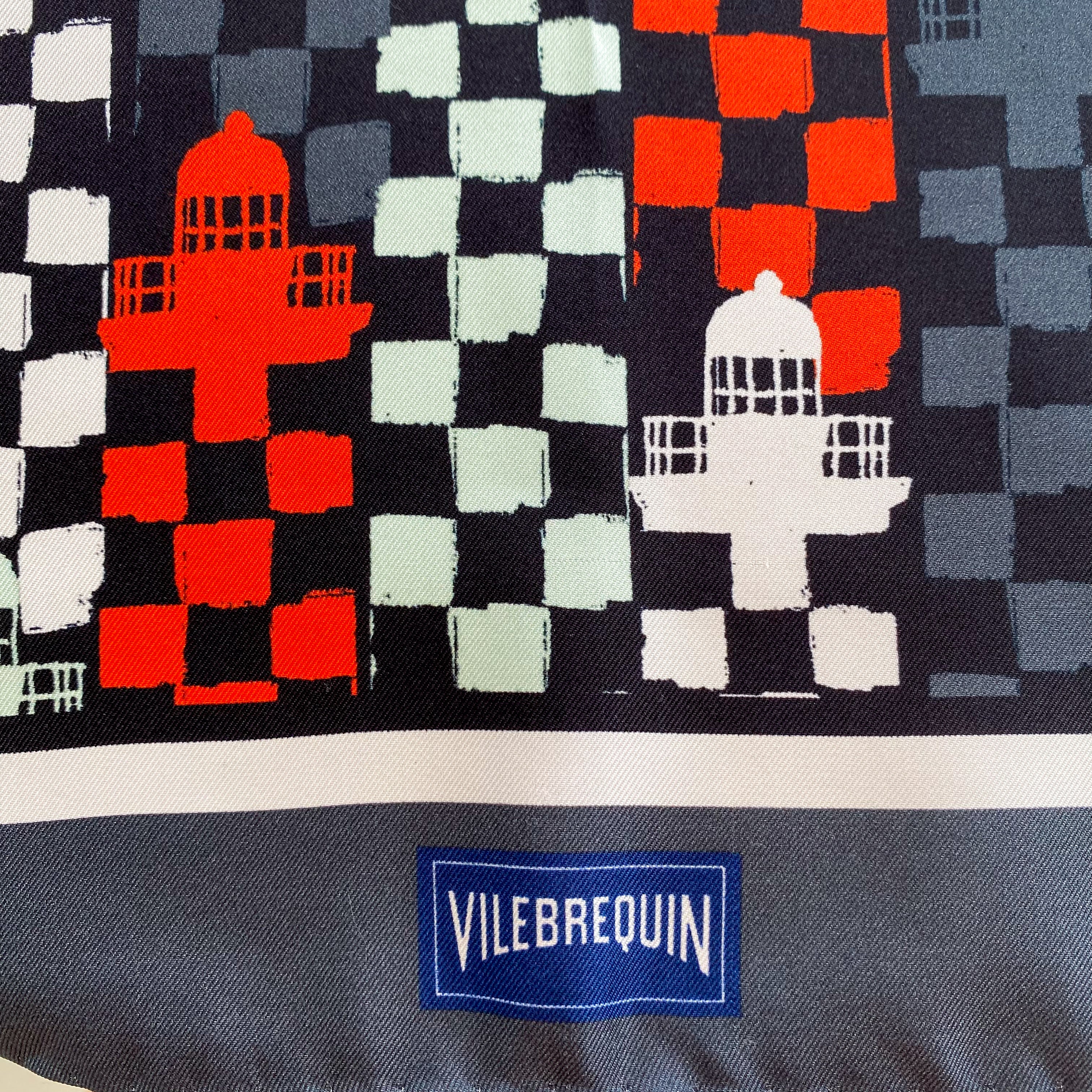 Vilebrequin Abstract Designer Silk Scarf