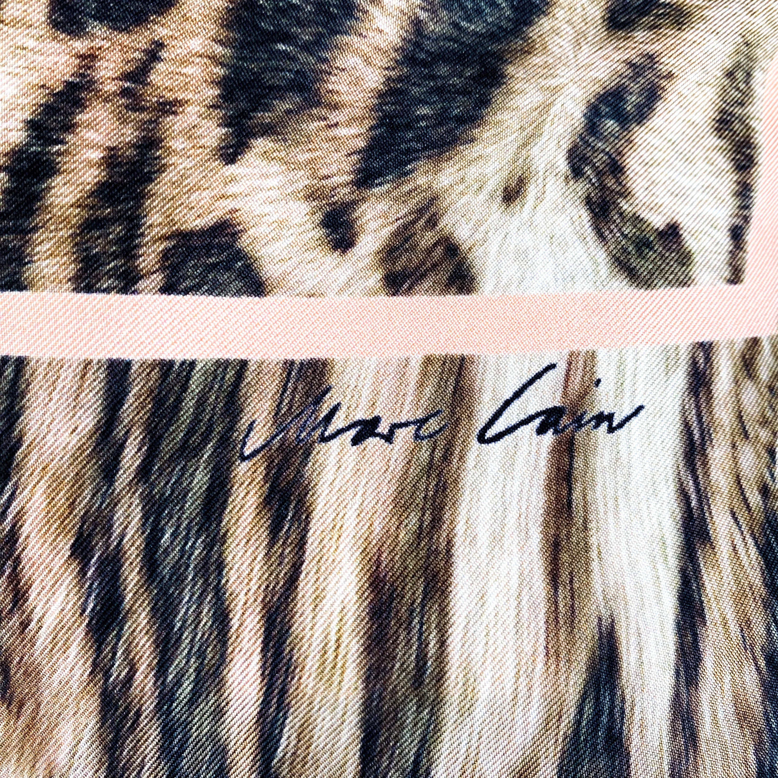Marc Cain Animal Print Designer Silk Scarf