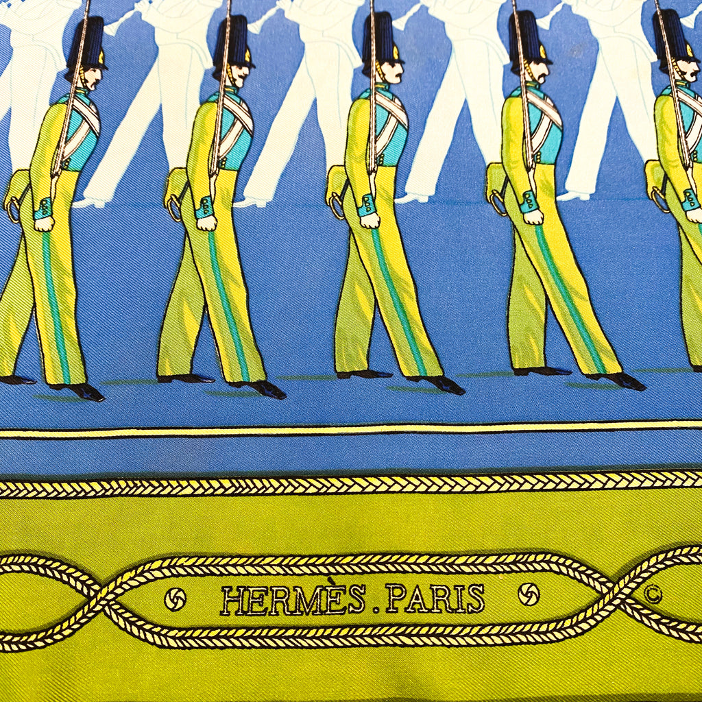 Rare Boxed Hermes La Parade Vintage Silk Scarf