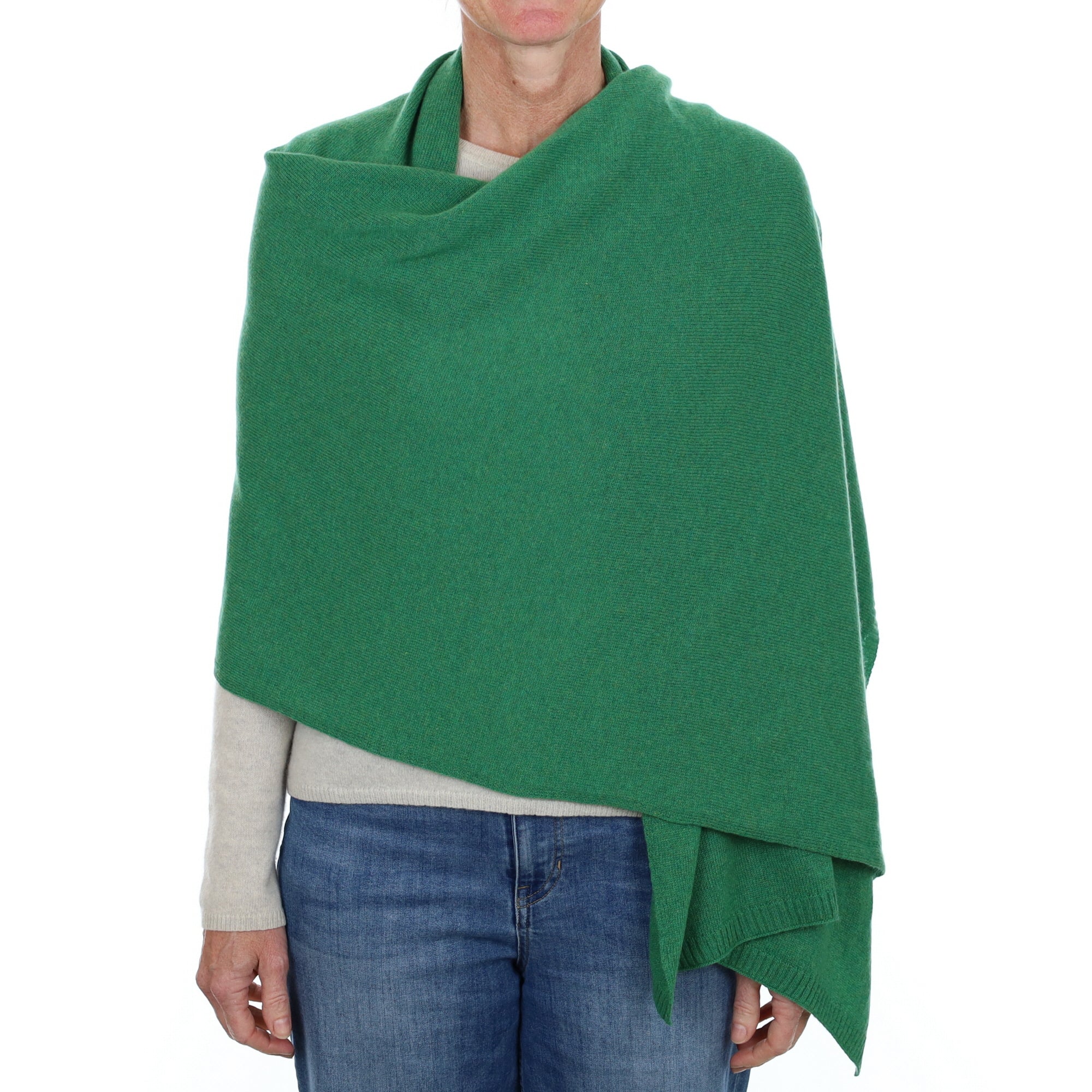 Brand New Jade Green Recycled Cashmere Wrap