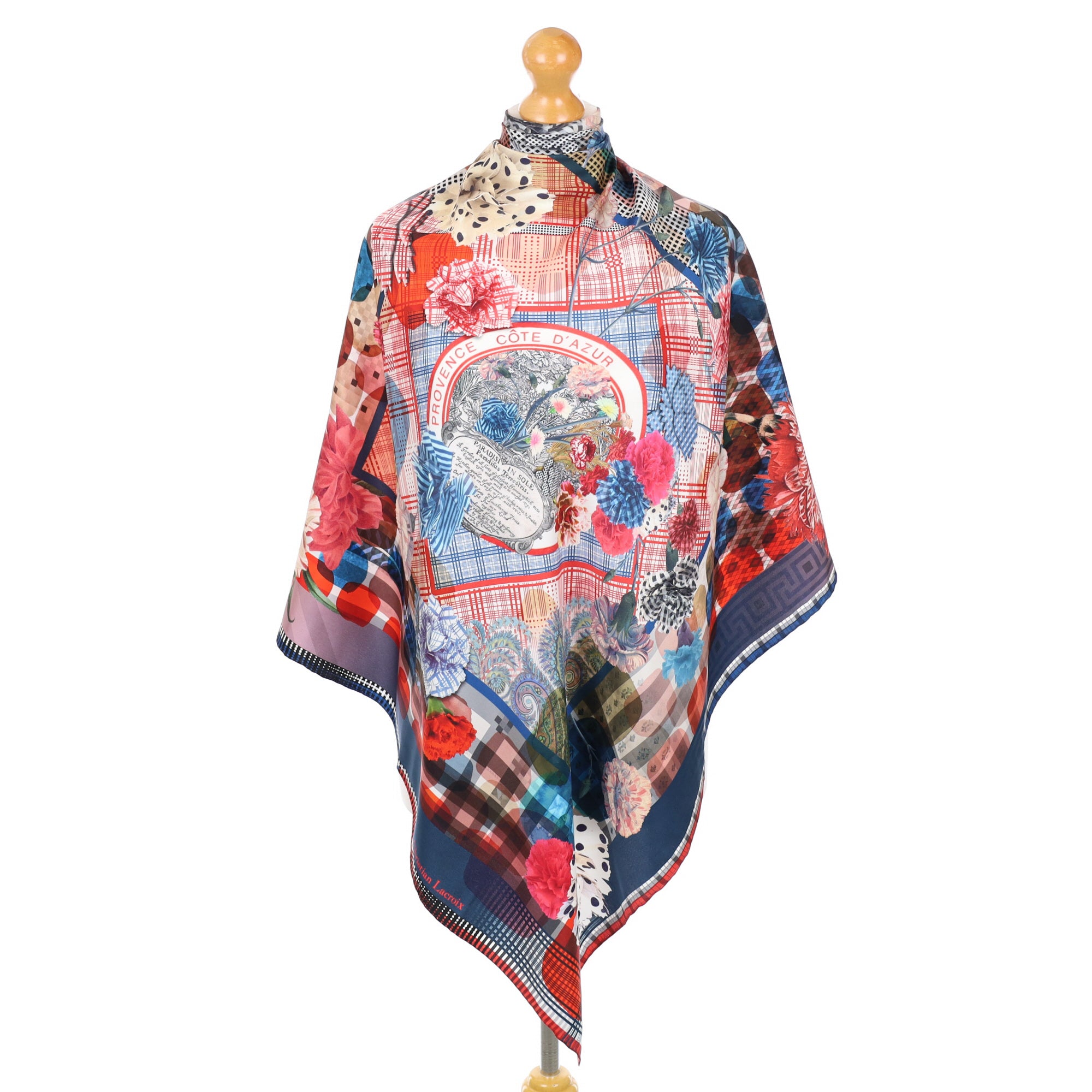 Christian Lacroix Colourful Designer Silk Scarf