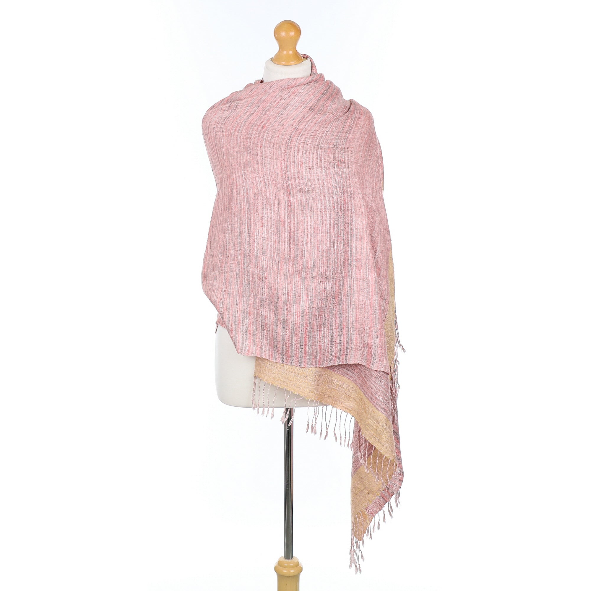 Immaculate Jim Thompson Woven Wrap Style Silk Scarf