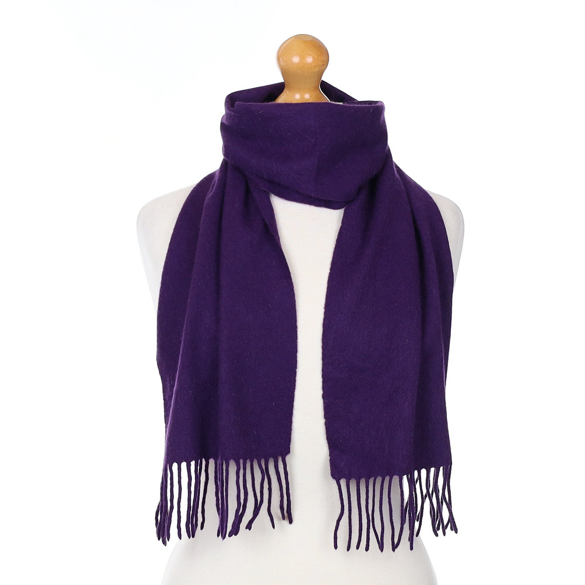 Deep Iris Purple Cashmere Woven Scarf