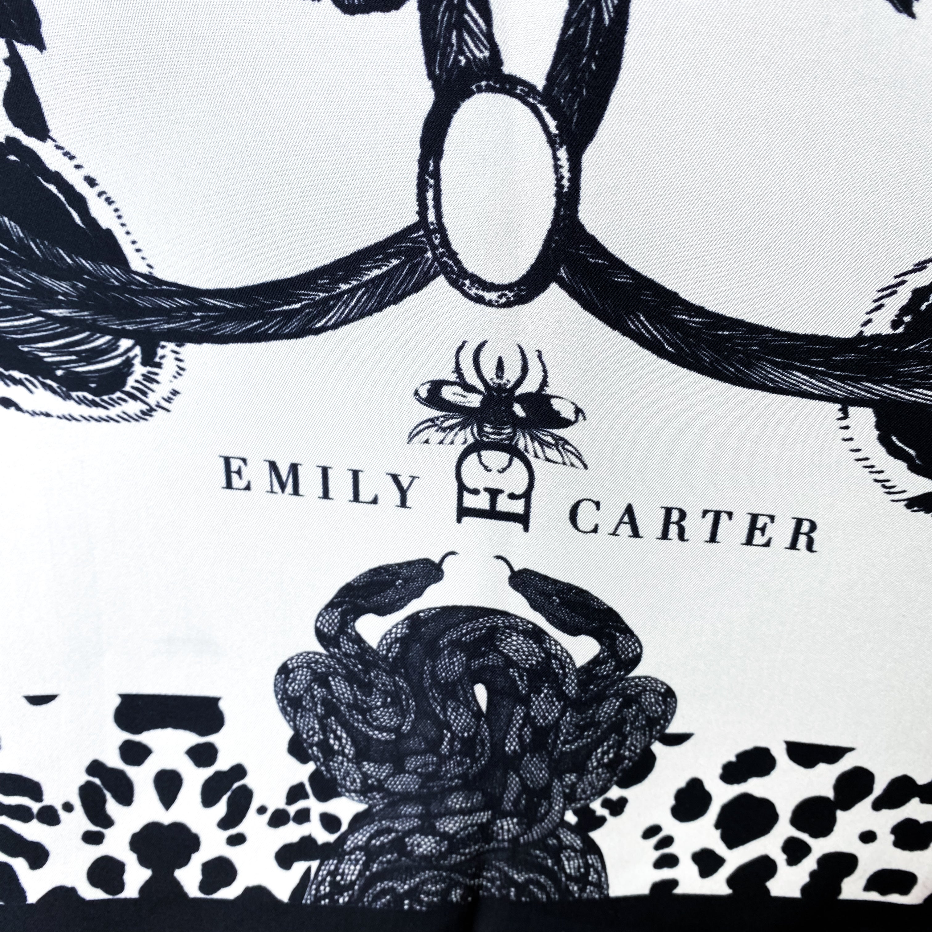 Brand New Emily Carter Designer Silk Scarf