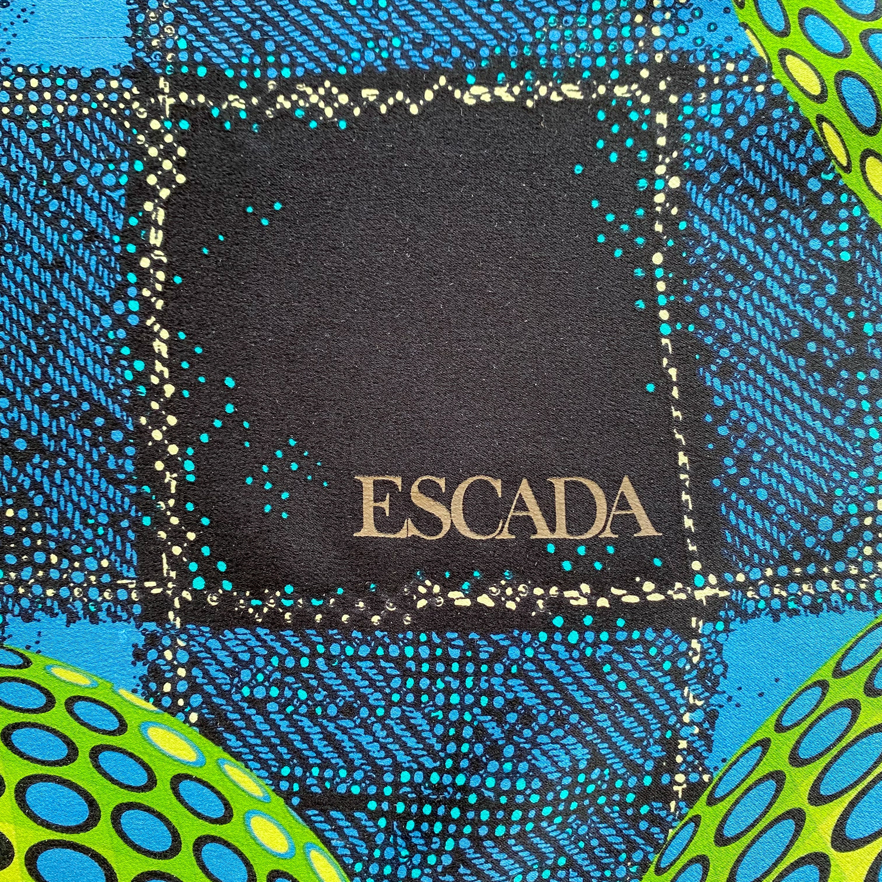 Escada Abstract Designer Silk Scarf