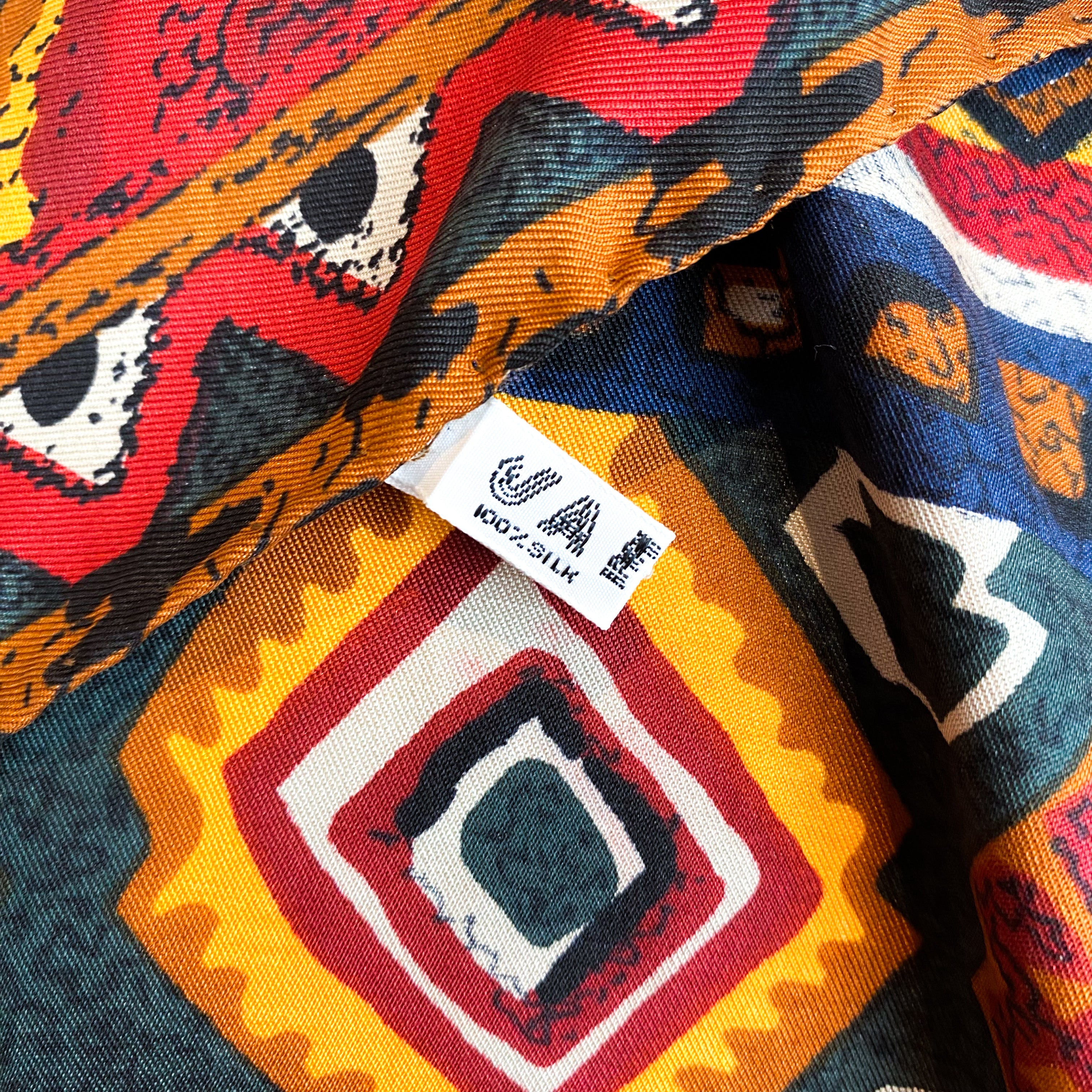 1970s Jaeger Vintage Silk Scarf
