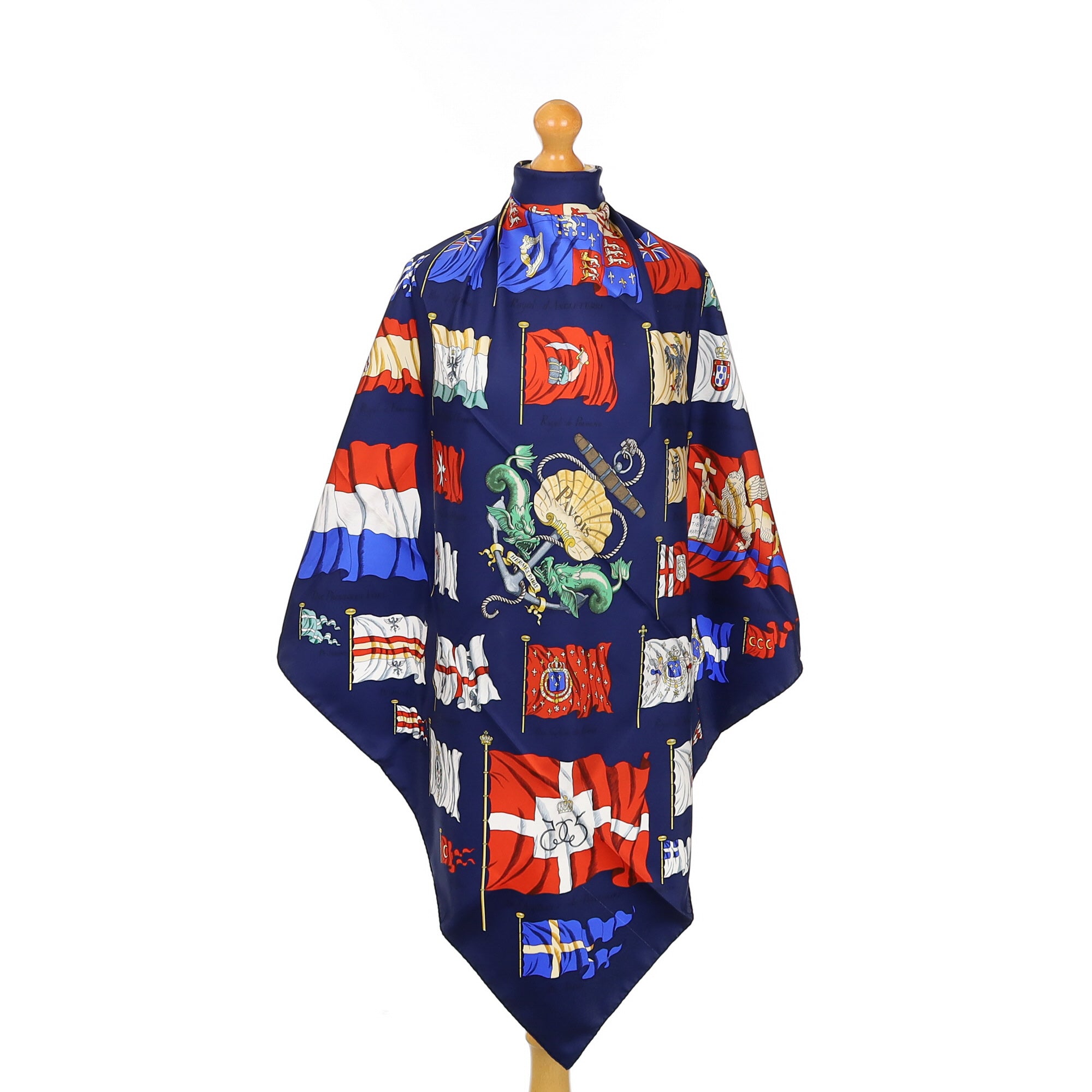 Brand New Boxed Hermès Pavois Silk Scarf