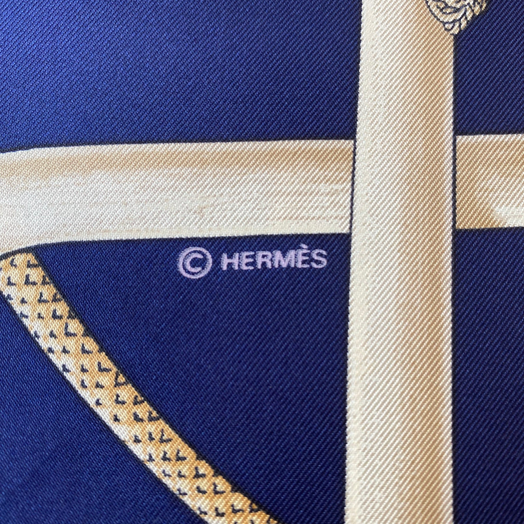 Hermès Cannes & Pommeaux Silk Scarf