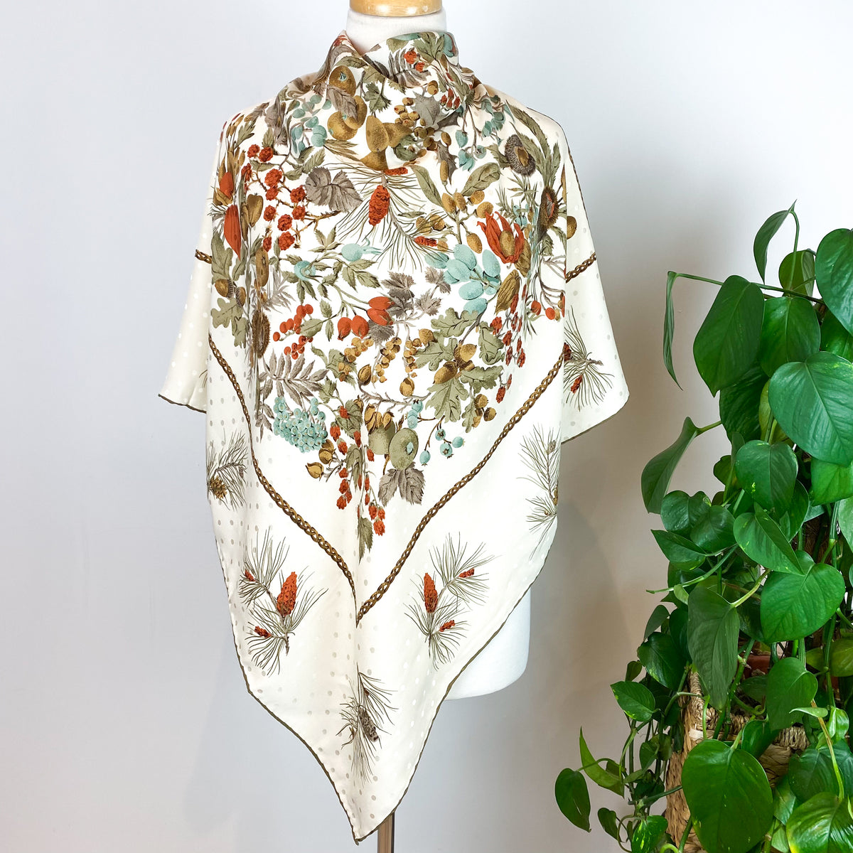 Autumnal Ostinelli Vintage Silk Scarf