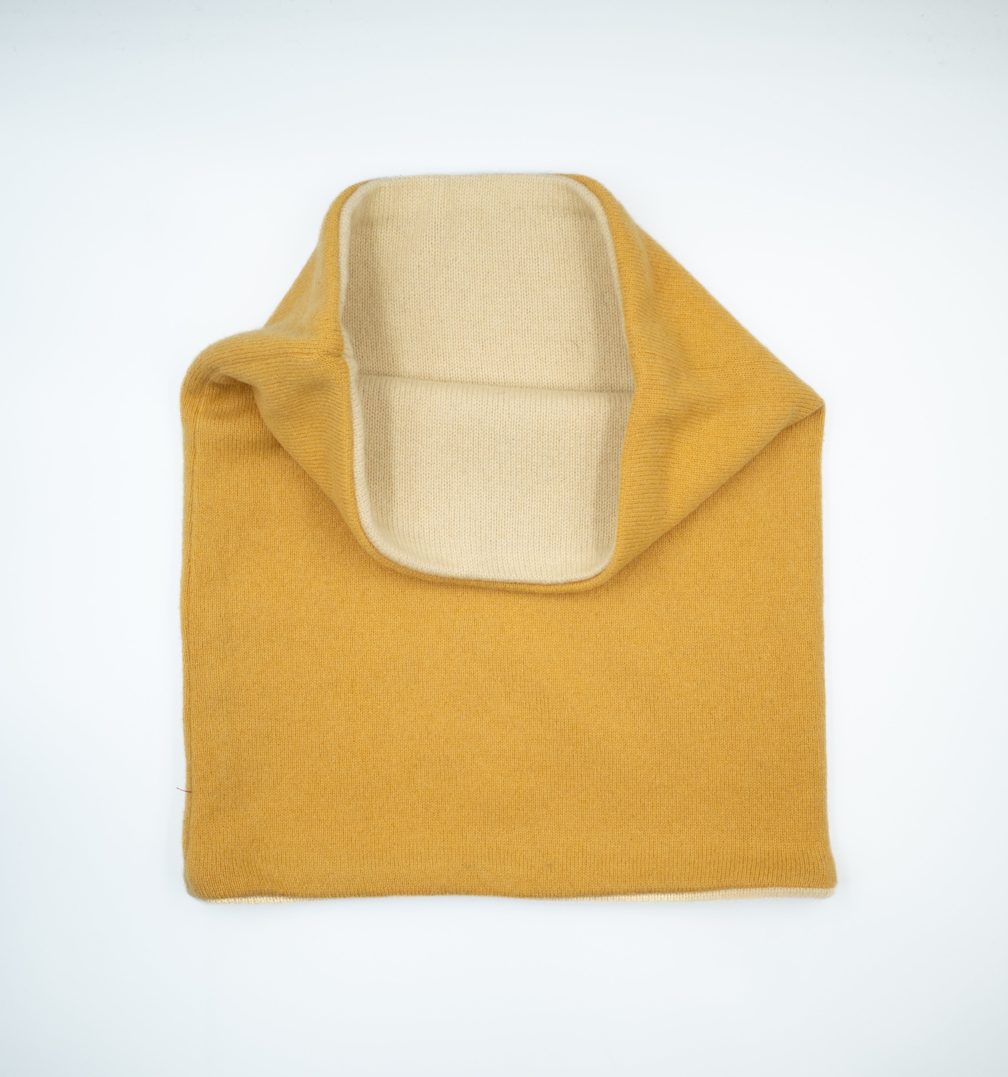 Ochre and Pale Yellow Luxury Double Layered Snood