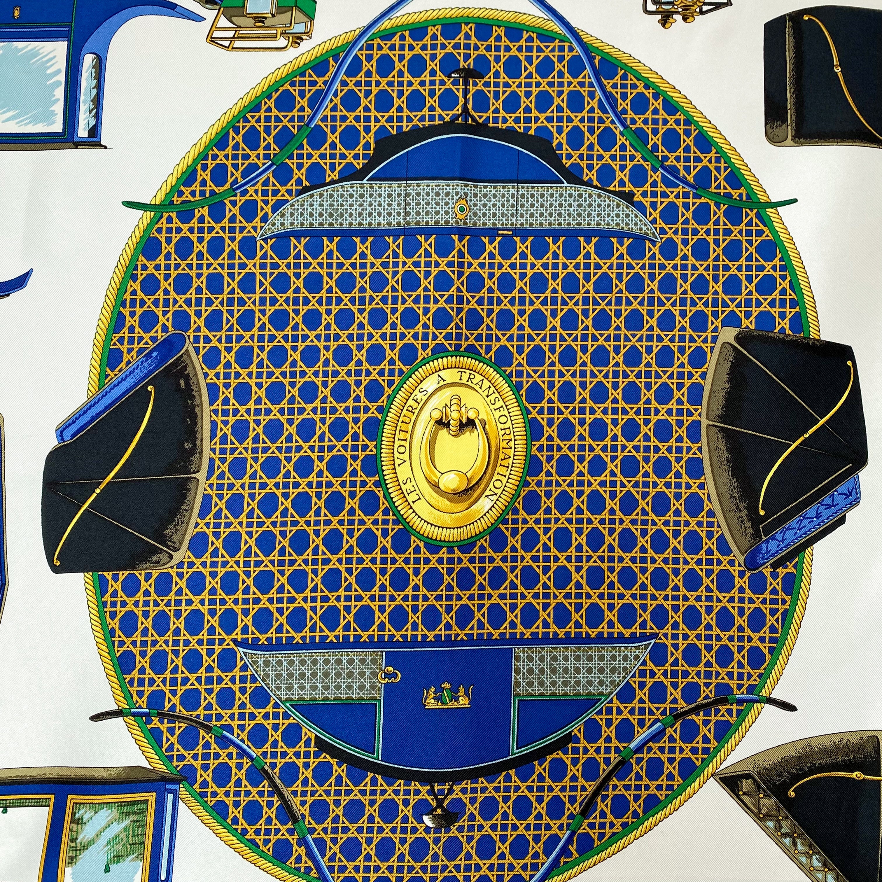 Immaculate Boxed Hermès Les Voitures a Transformation Silk Scarf