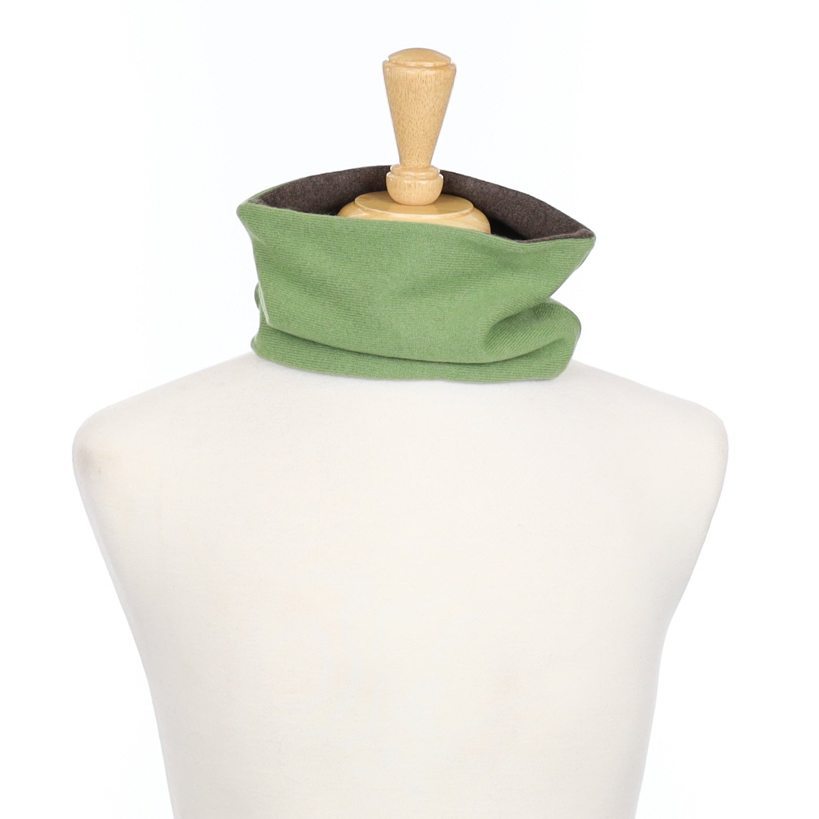 Moss Green and Mole Brown Neck Warmer