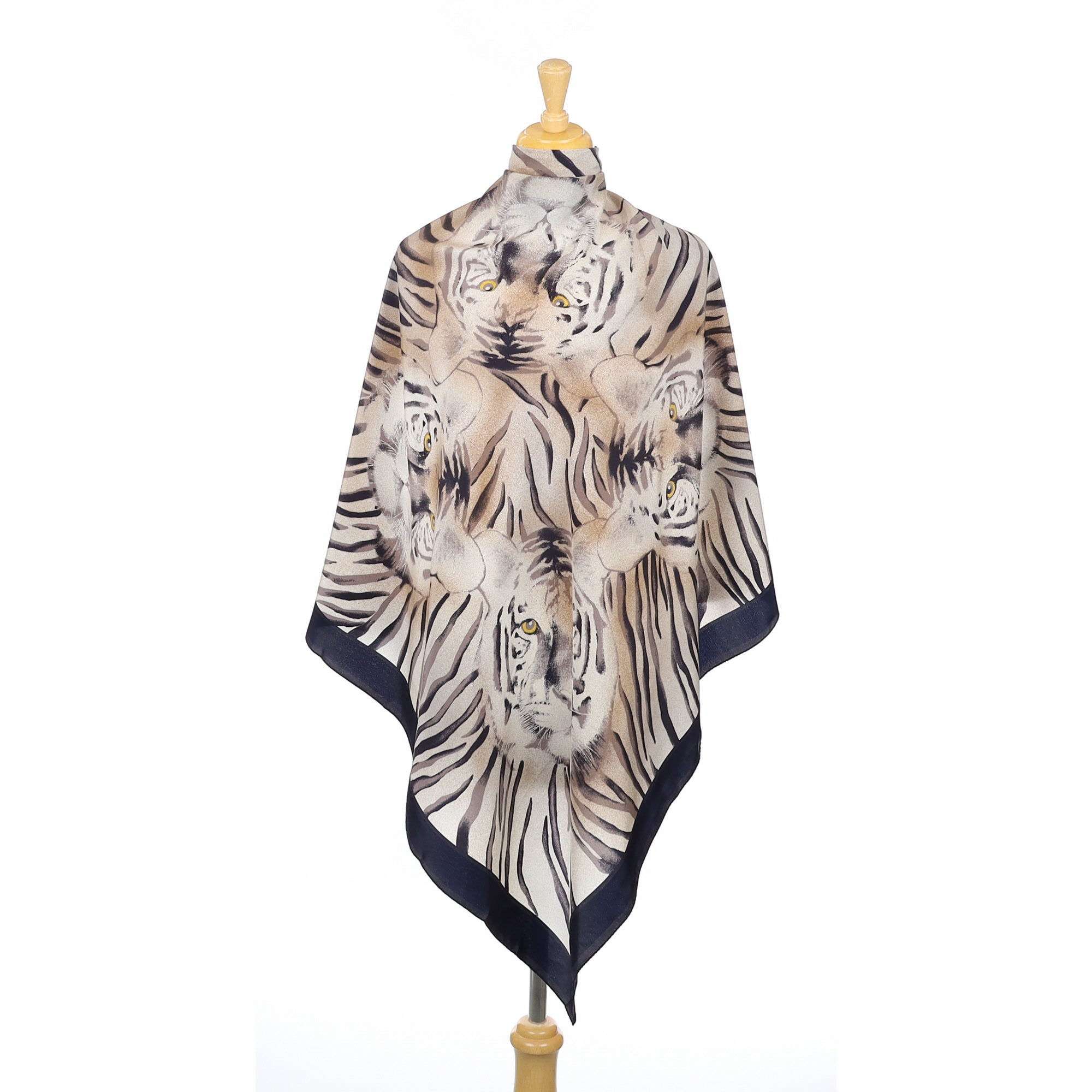 Tiger Design Vintage Silk Scarf