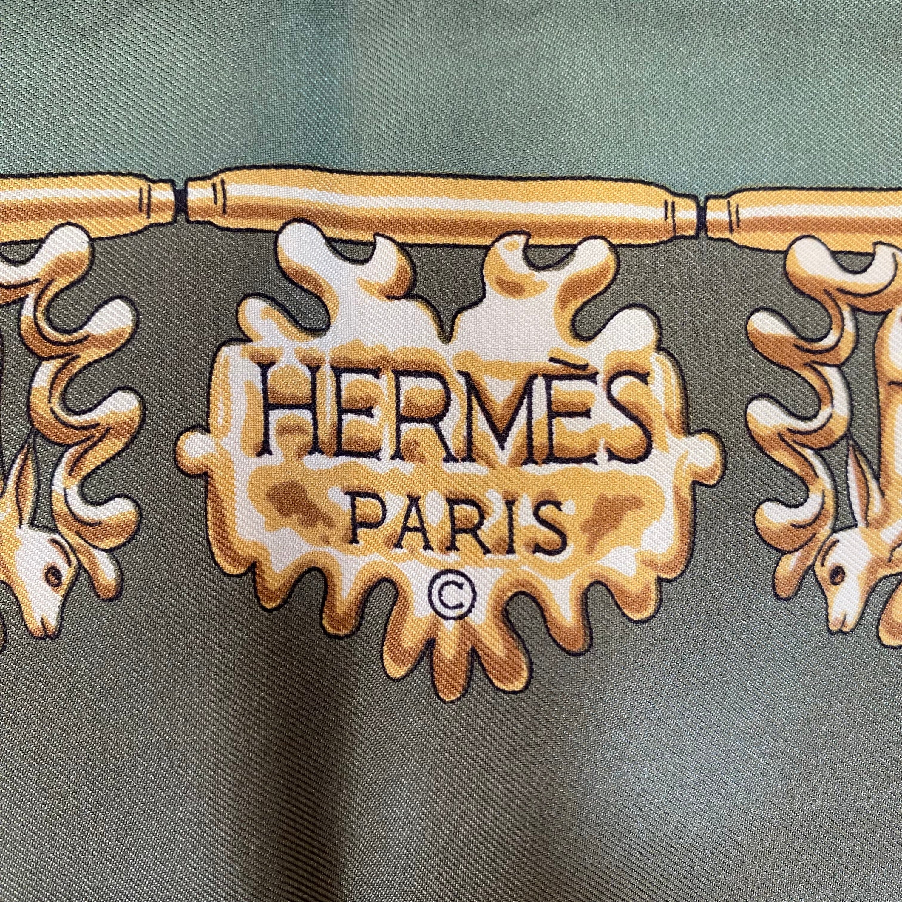 Hermès Les Cavaliers D’or Silk Scarf