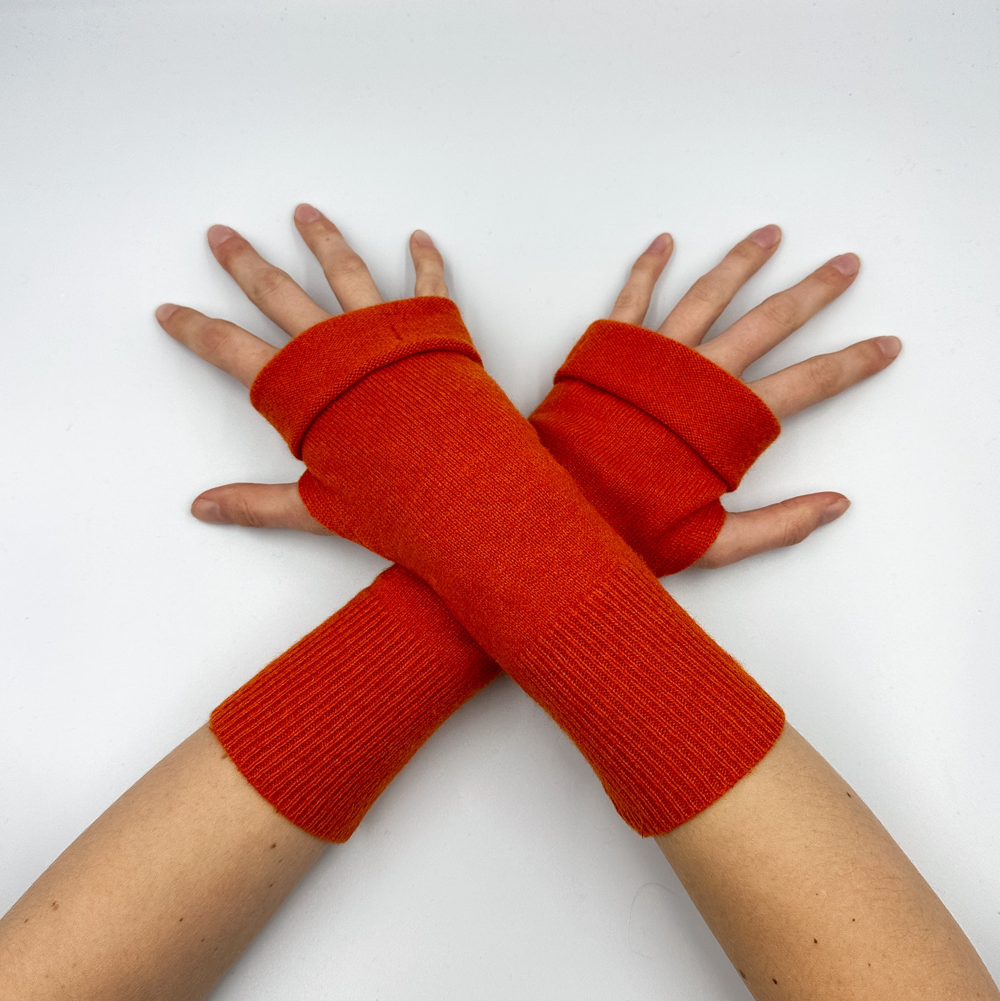 Marmalade Orange Fingerless Gloves