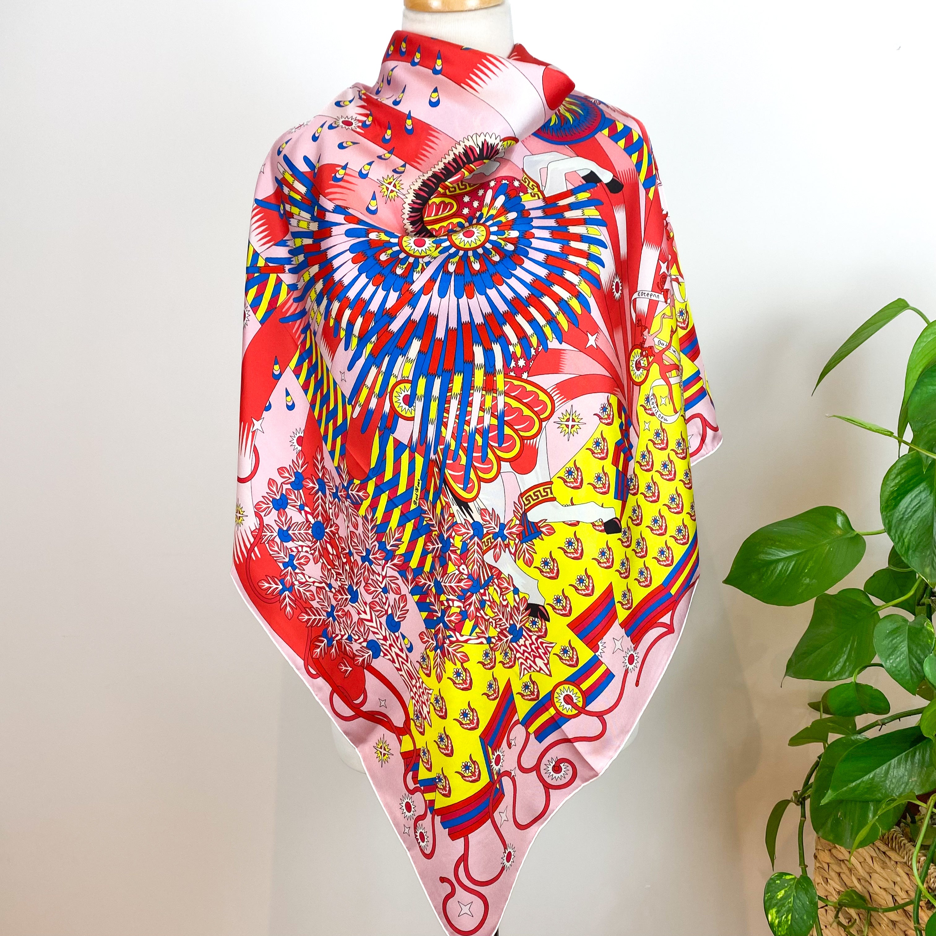 Brand New Colourful Modern Silk Scarf