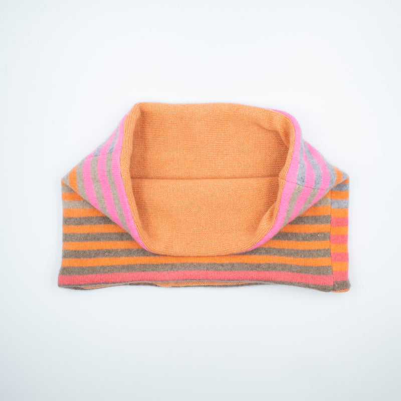 Orange and Pink Stripe Neck Warmer