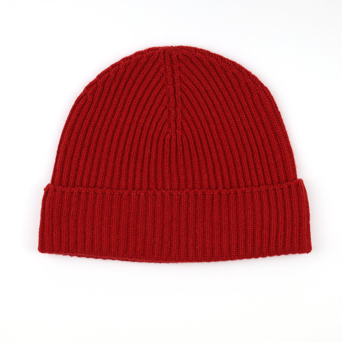 Brand New Scottish Maroon Red Rib Cashmere Beanie Hat Unisex