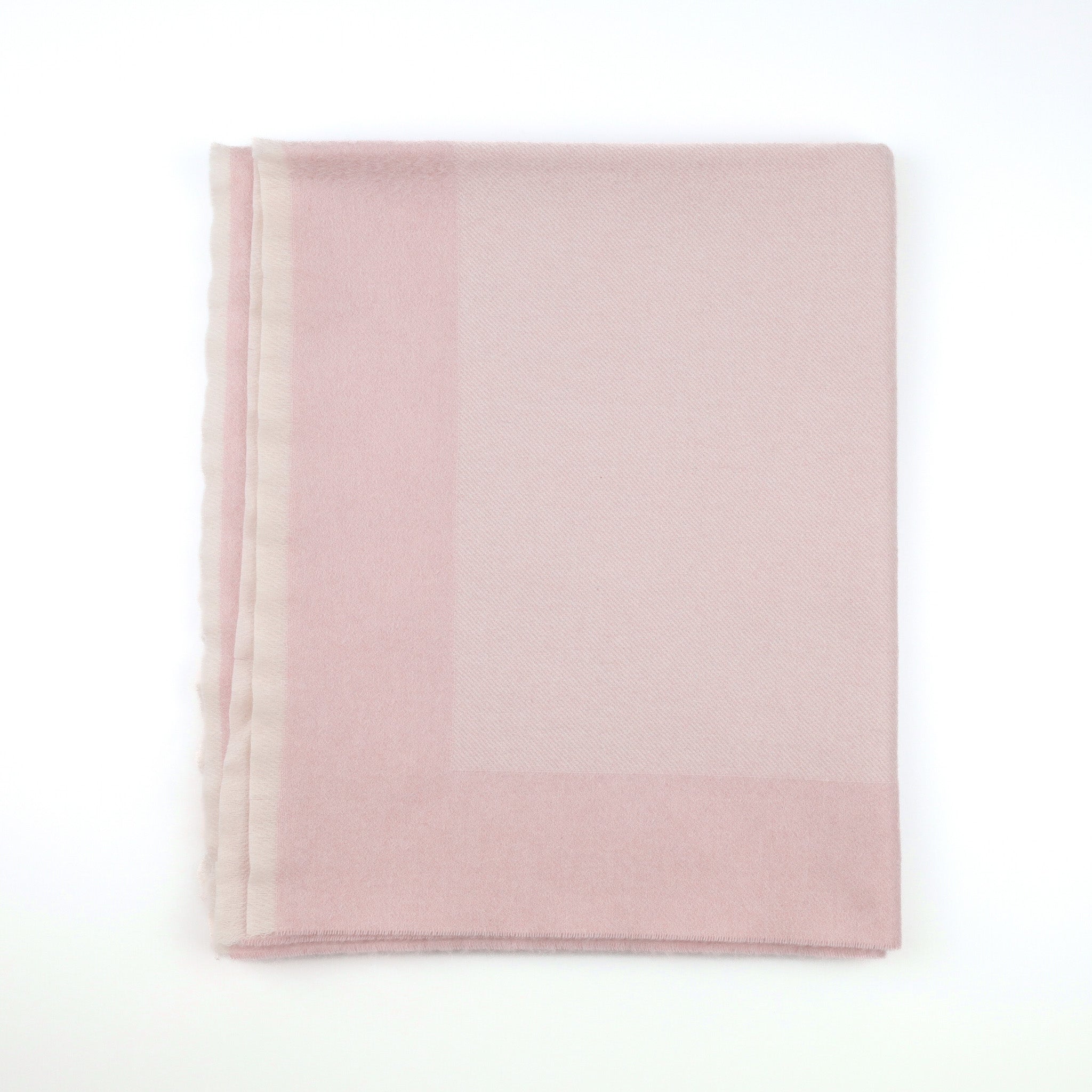 Brand New Scottish Alex Begg Baby Pink Cashmere Woven Baby Blanket