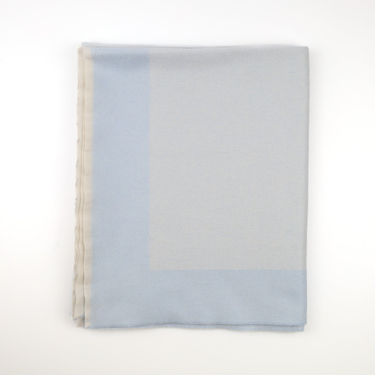 Brand New Scottish Alex Begg Baby Blue Cashmere Woven Baby Blanket