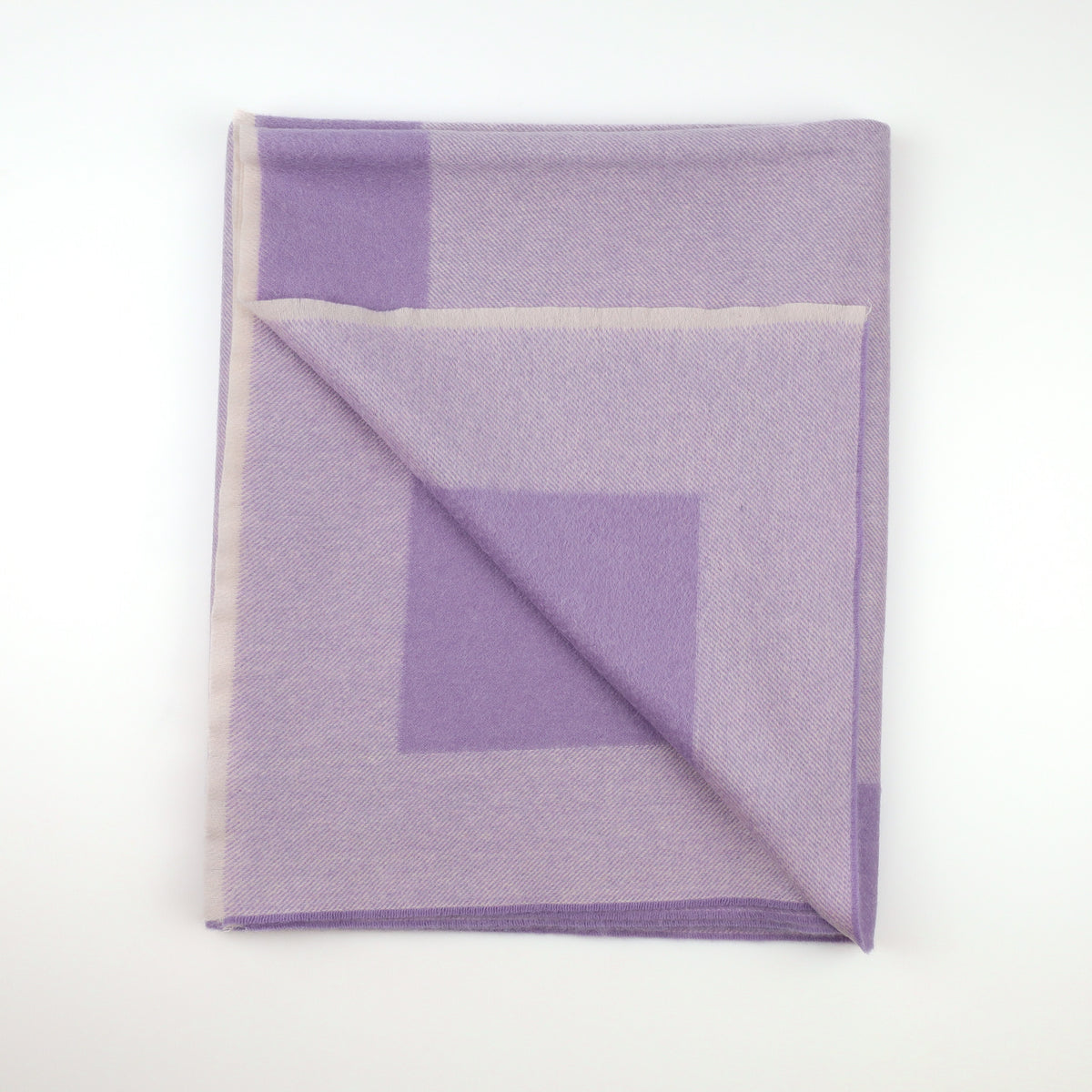Brand New Scottish Alex Begg Lavender Cashmere Woven Baby Blanket