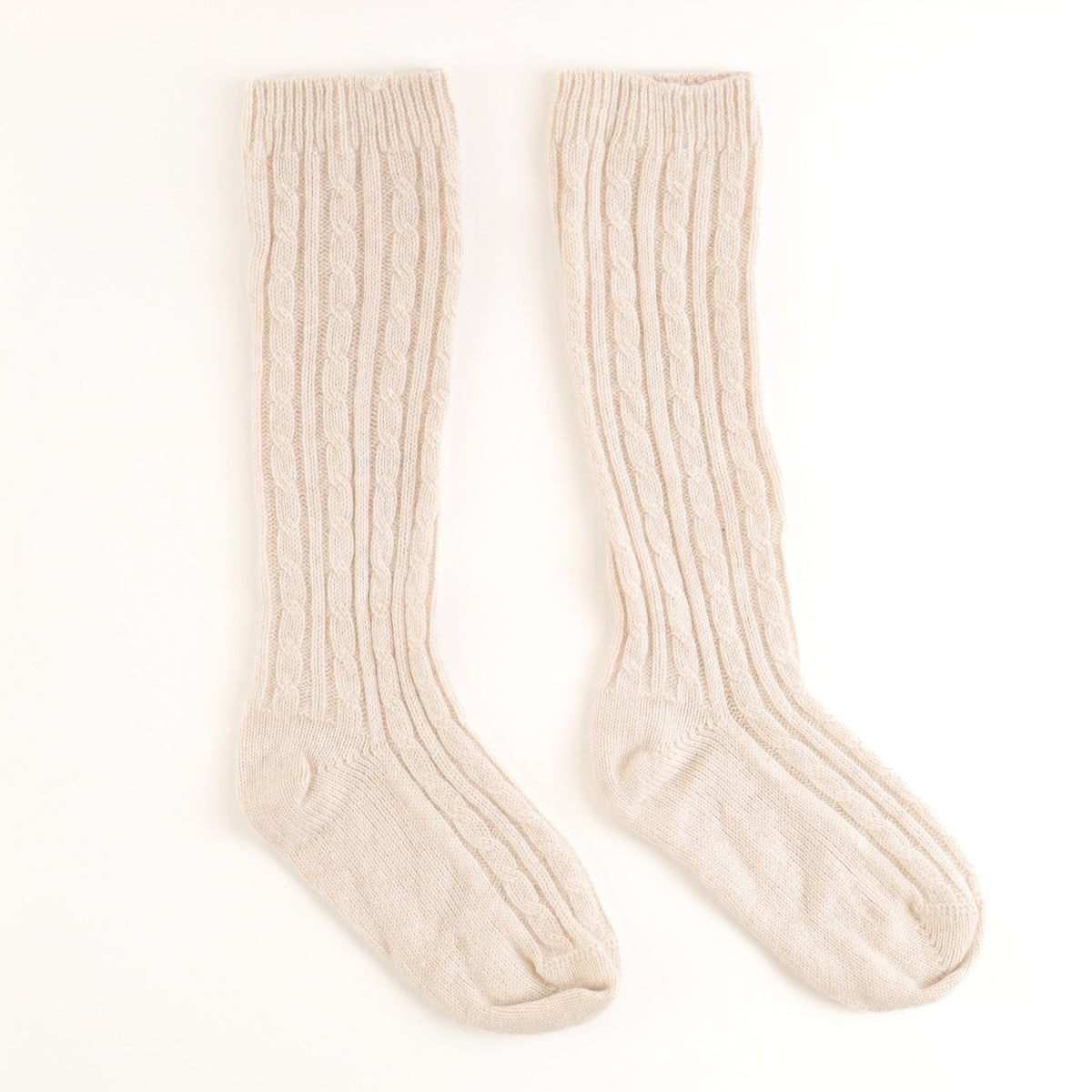 Brand New Ivory Cable Ladies Cashmere Every Bed Socks