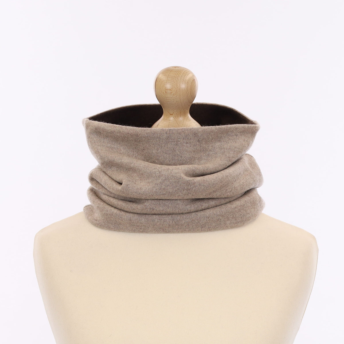 Fawn and Chocolate Brown Luxury Double Layered Snood