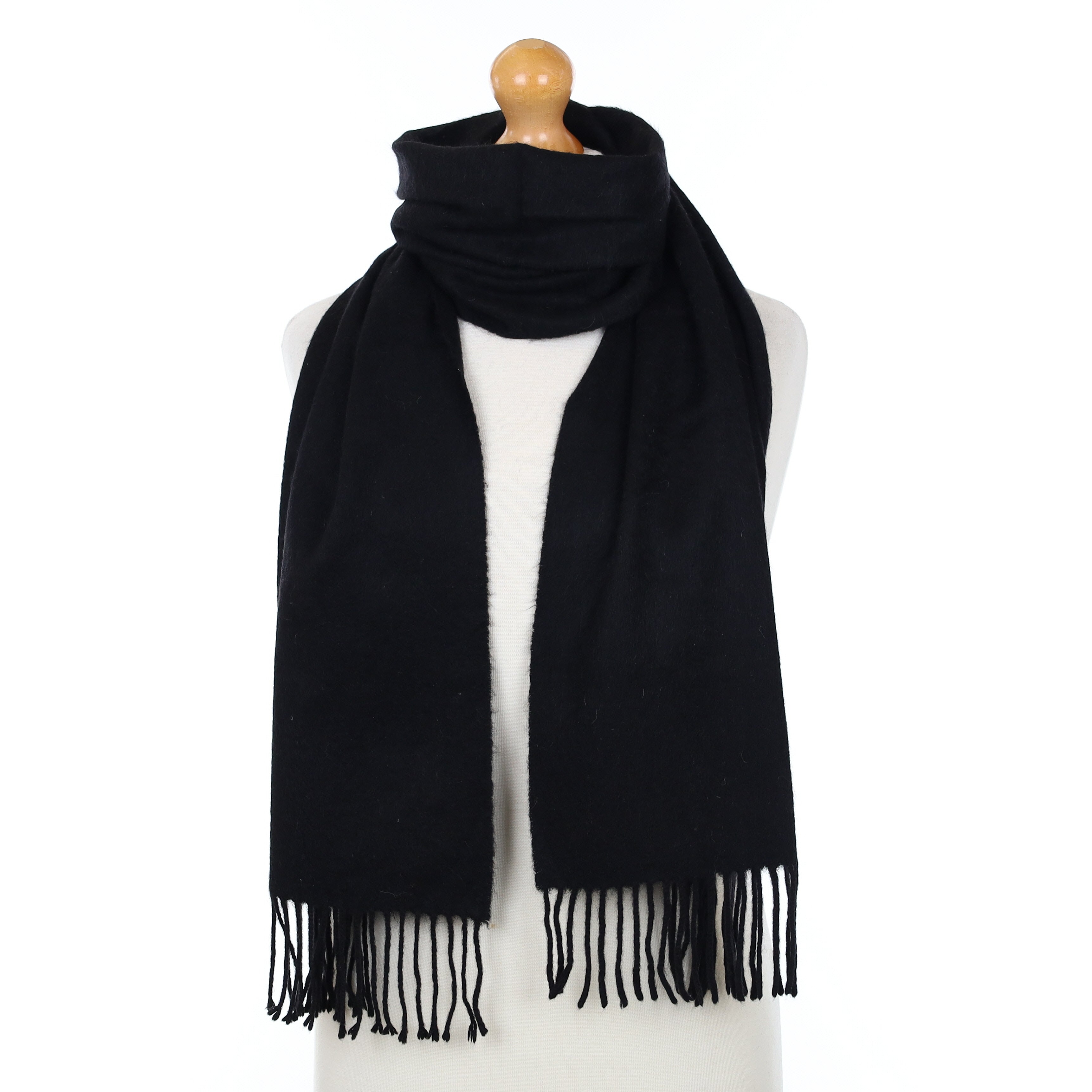 Christian Lacroix Black Cashmere Woven Scarf