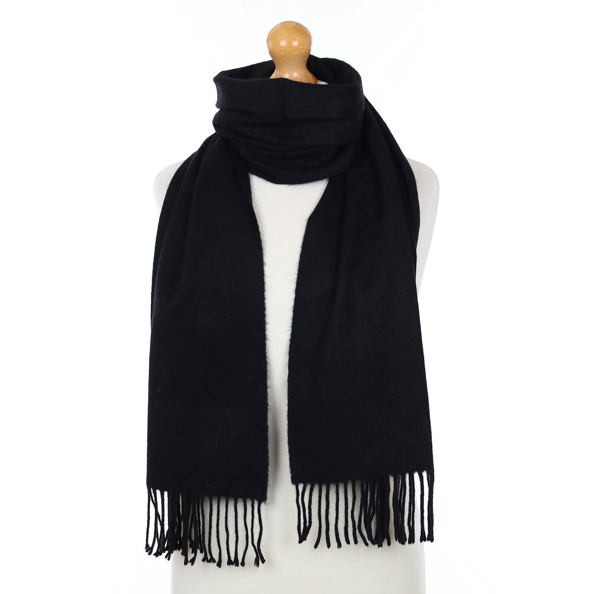 Christian Lacroix Black Cashmere Woven Scarf
