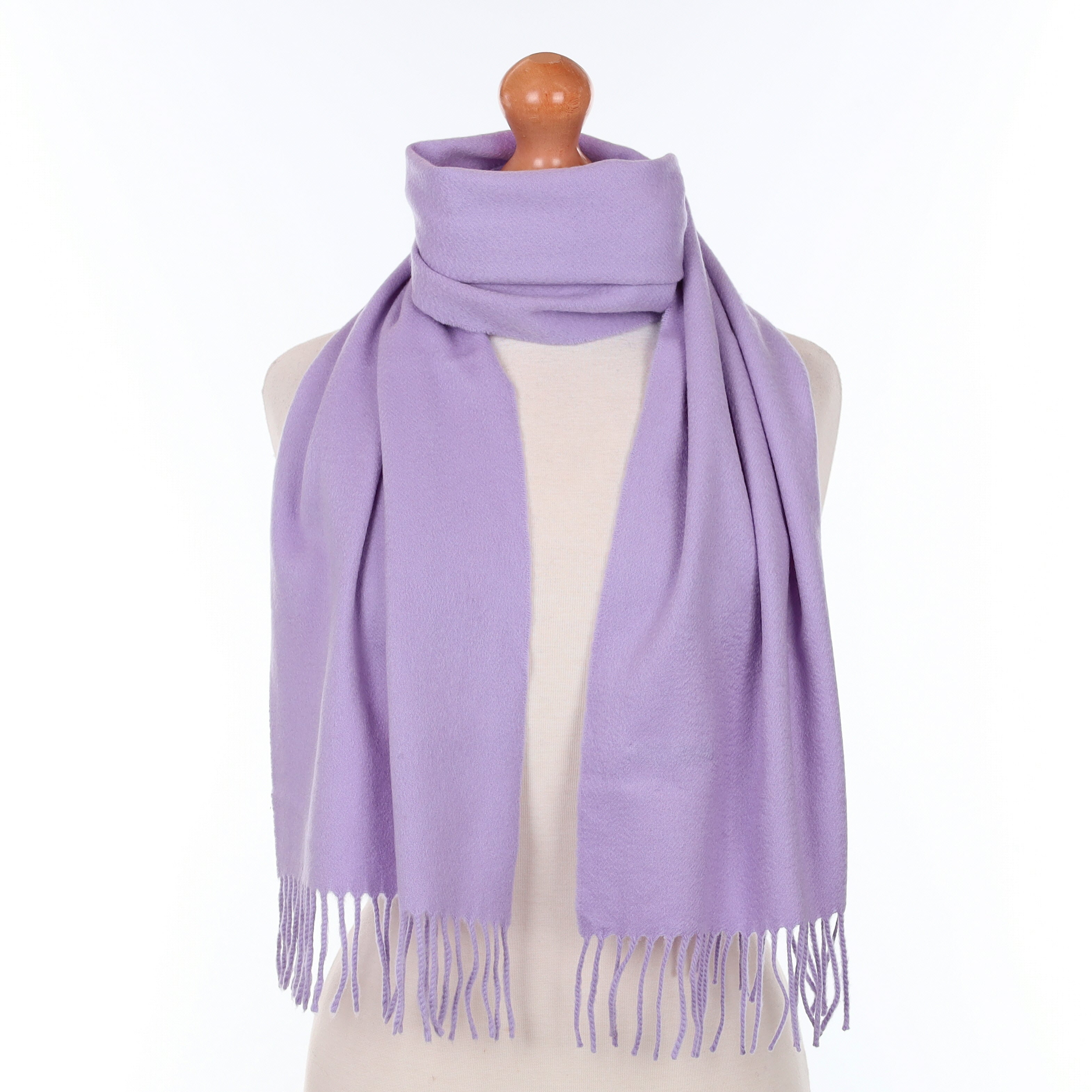 Lilac Purple Cashmere Woven Scarf