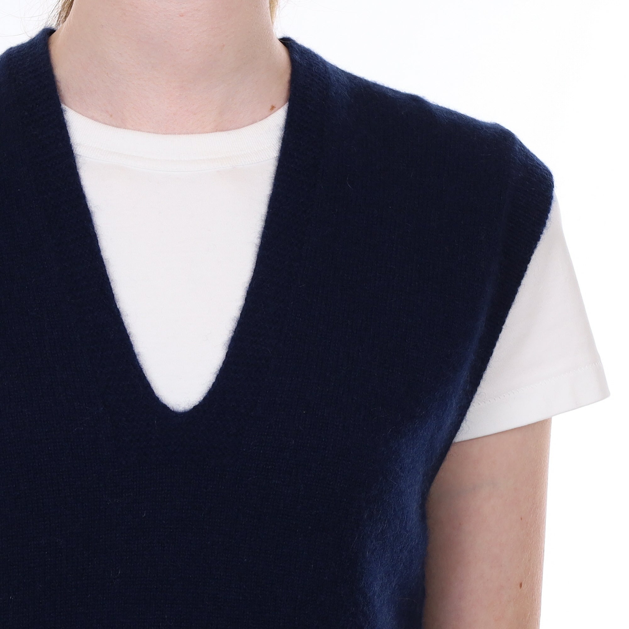 Brand New Navy Luxury Cashmere Tank Top Extra Small UK 6-8