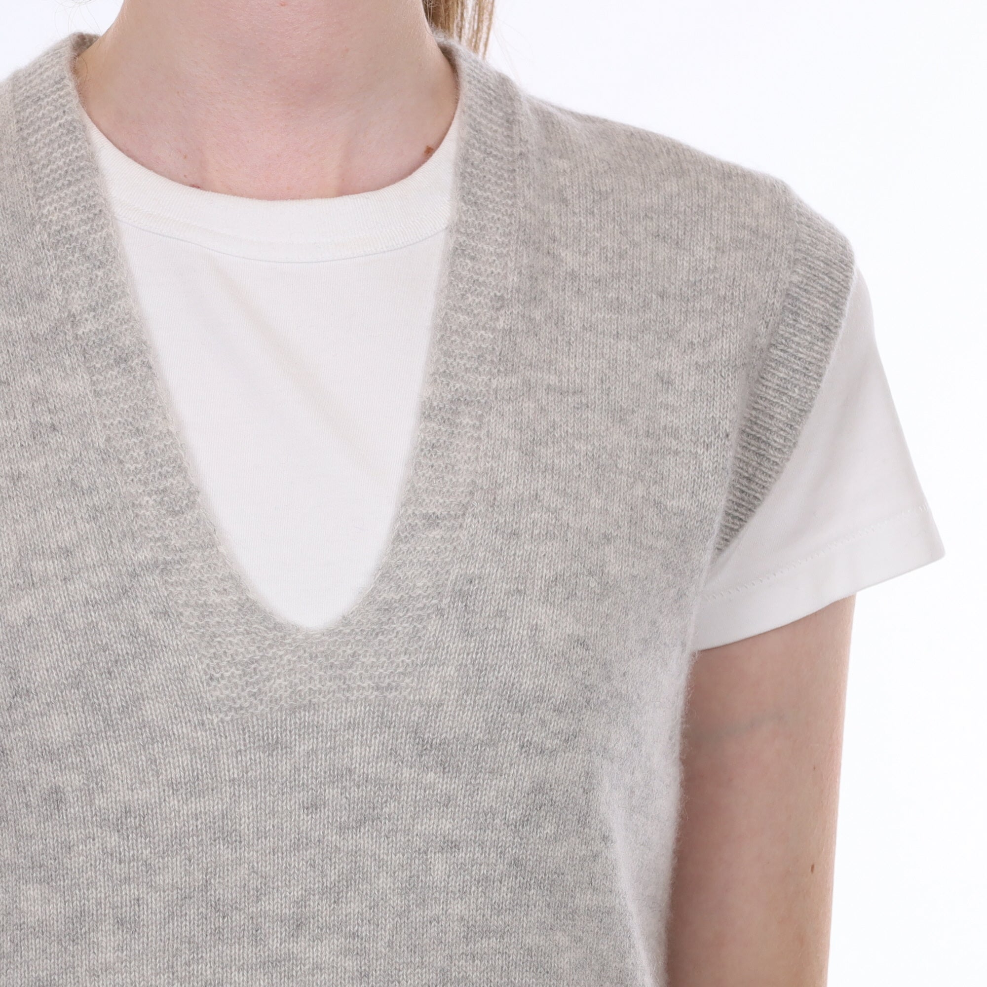 Brand New Mist Grey Luxury Cashmere Tank Top Extra Small UK 6-8