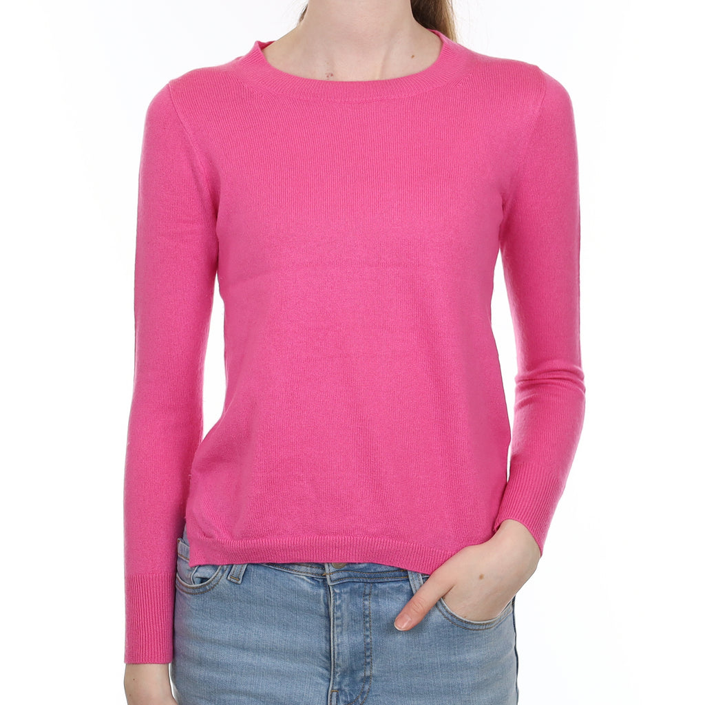 Hot Pink Cashmere Crew Neck Jumper Extra Small