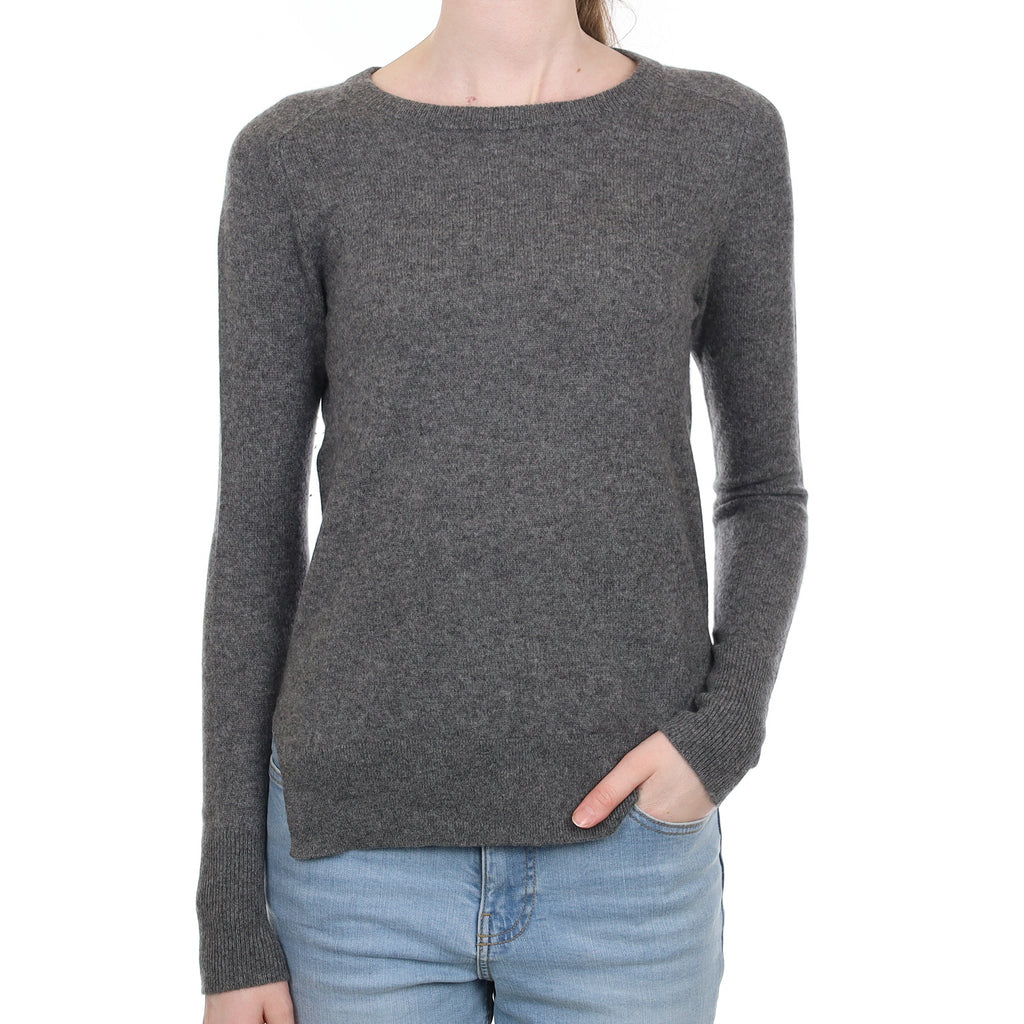 Slate Grey Cashmere Crew Neck Jumper Extra Small