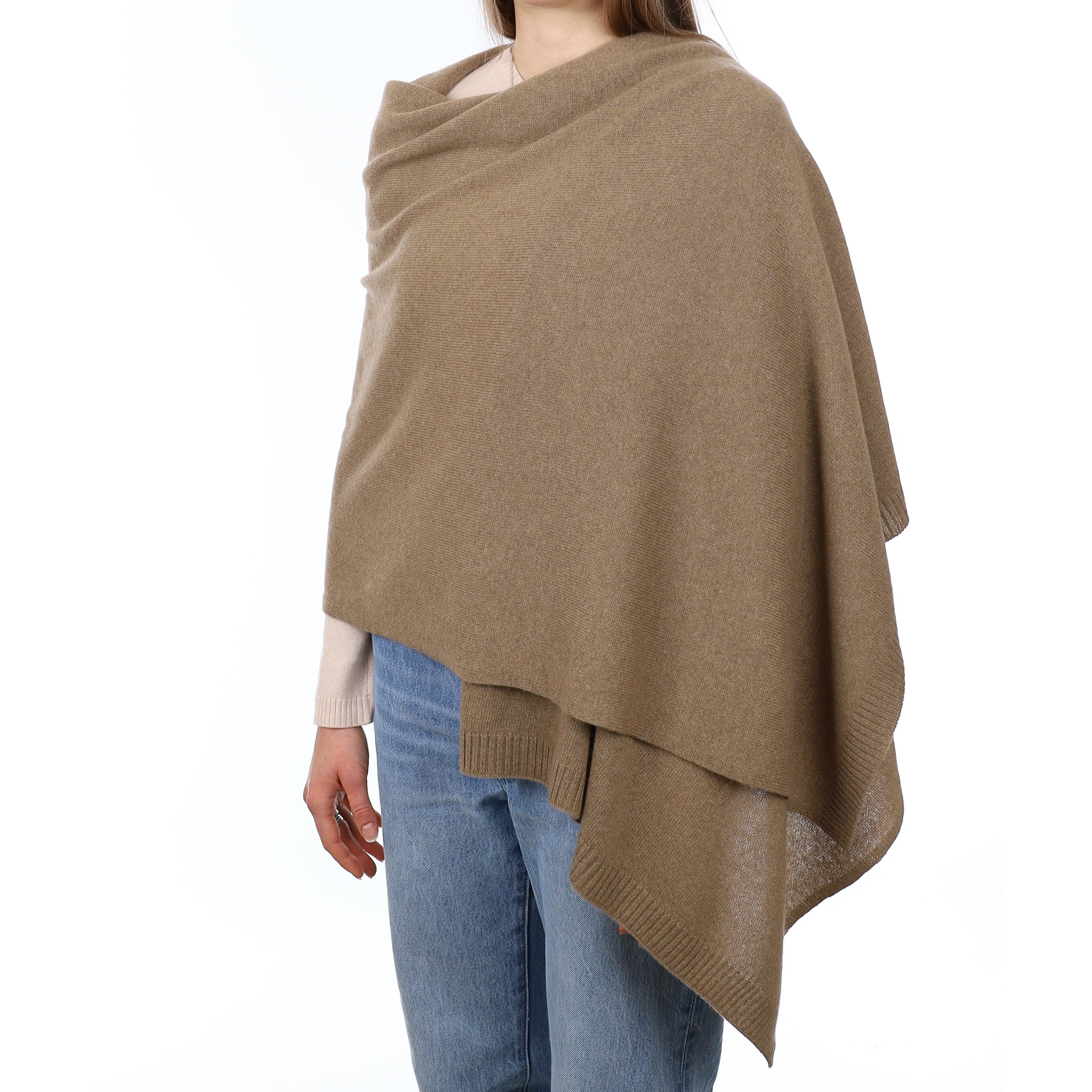 Brand New Latte Recycled Cashmere Wrap