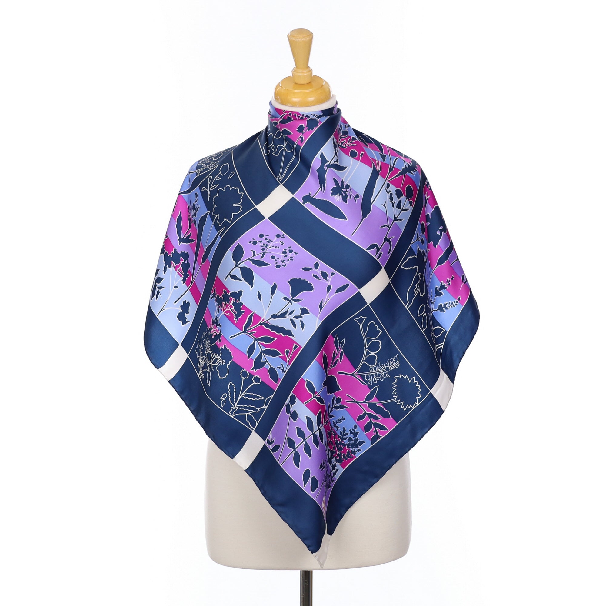 Liberty Vintage Pink and Purple Silk Scarf