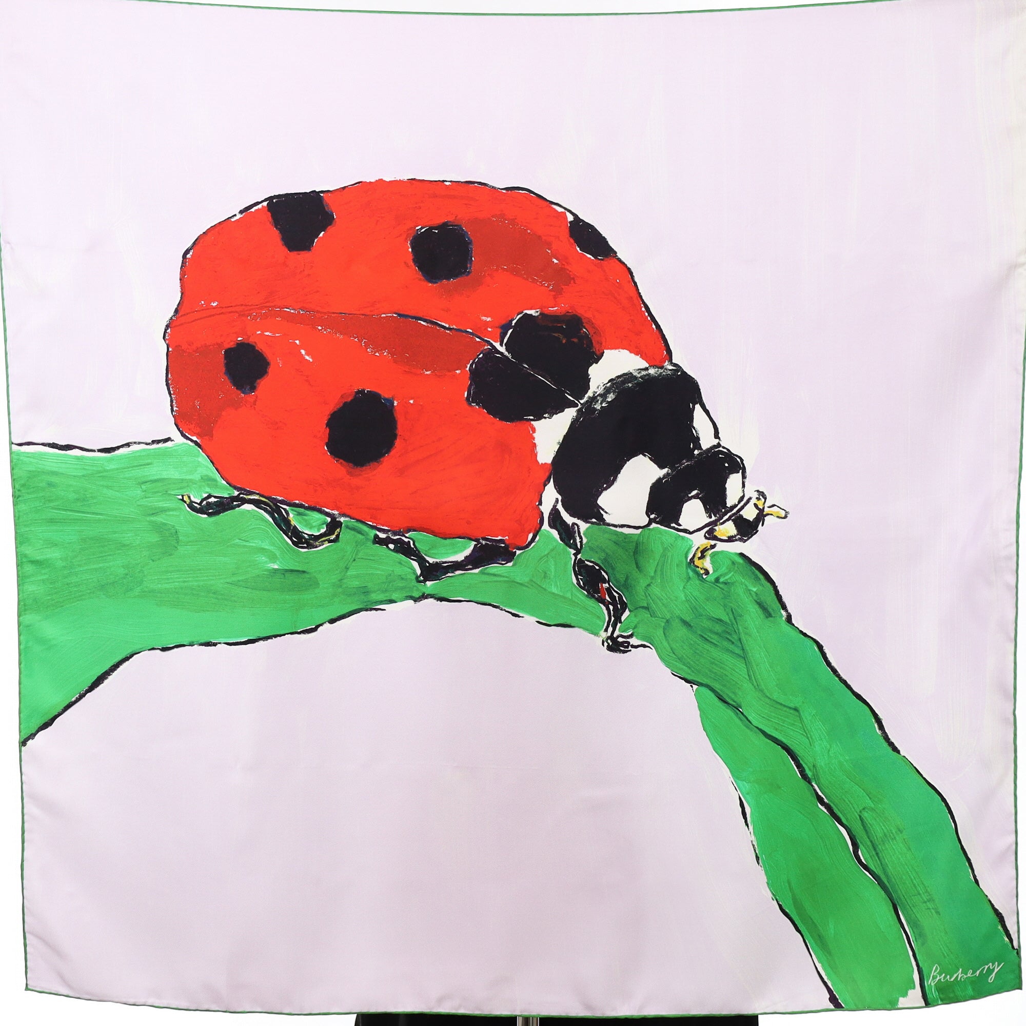 Brand New Burberry Ladybird Design Silk Scarf