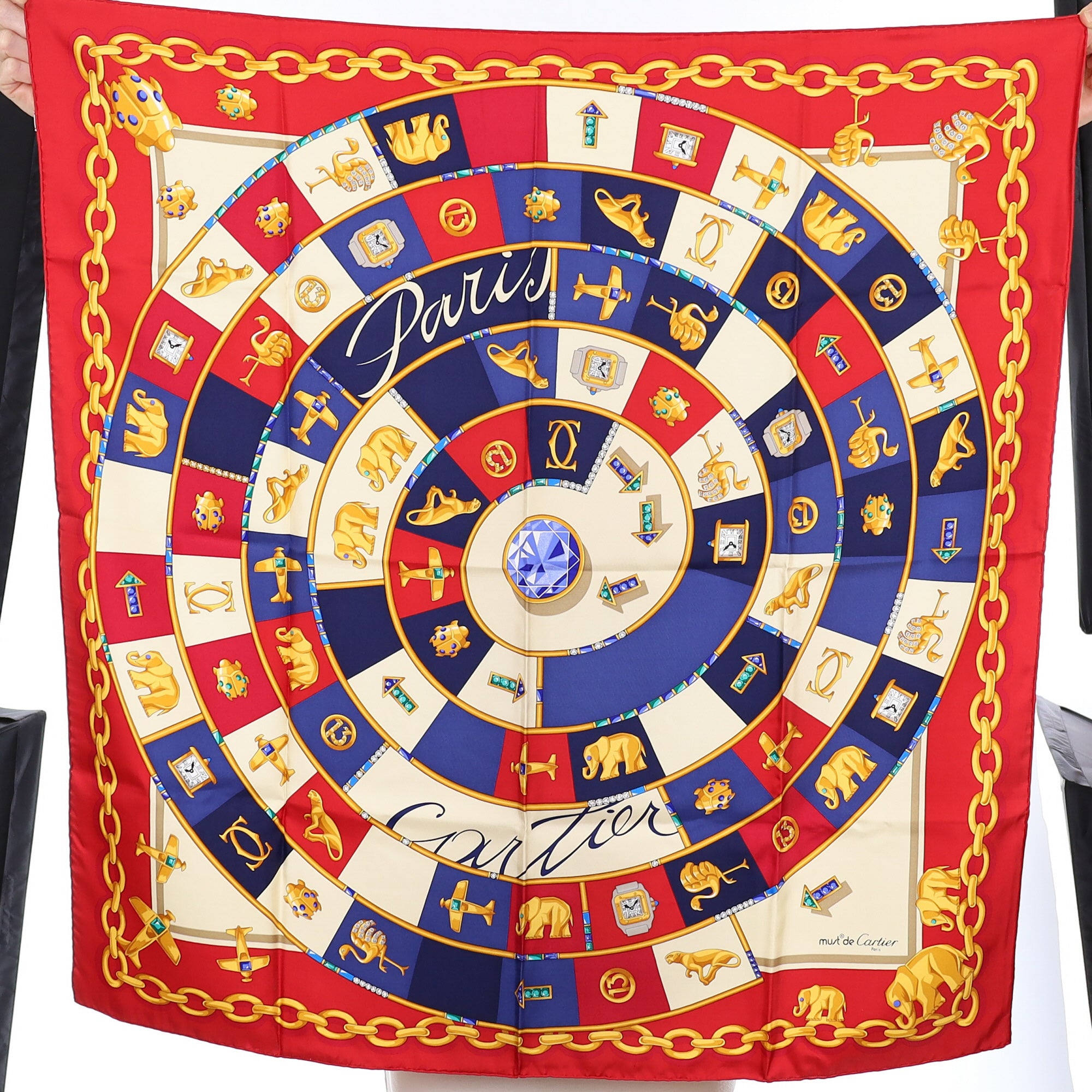 Brand New Boxed Cartier Silk Scarf
