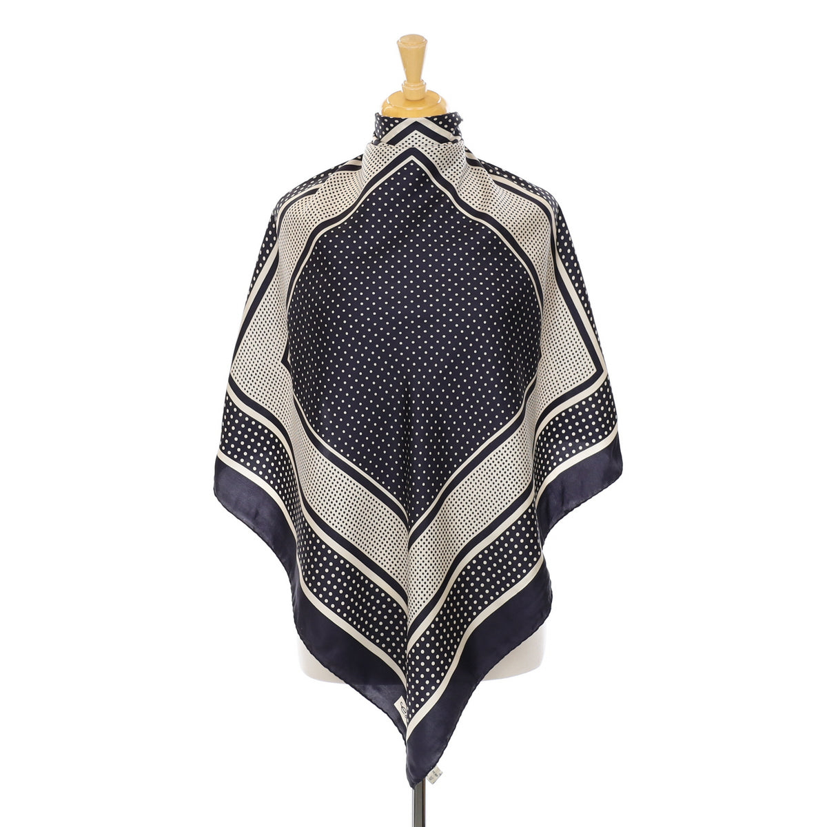 French Spotted Vintage Silk Scarf