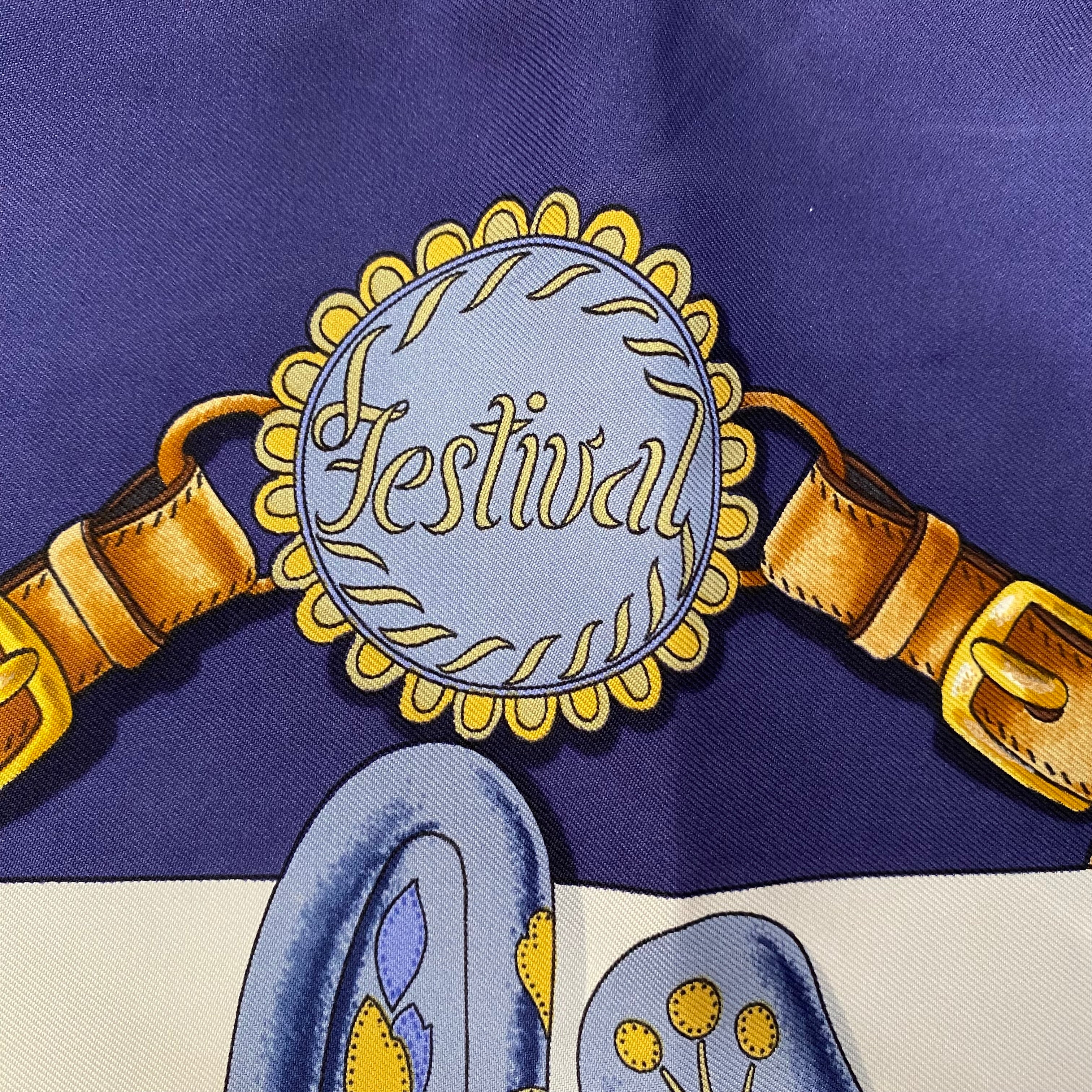 Hermès Festival Designer Silk Scarf