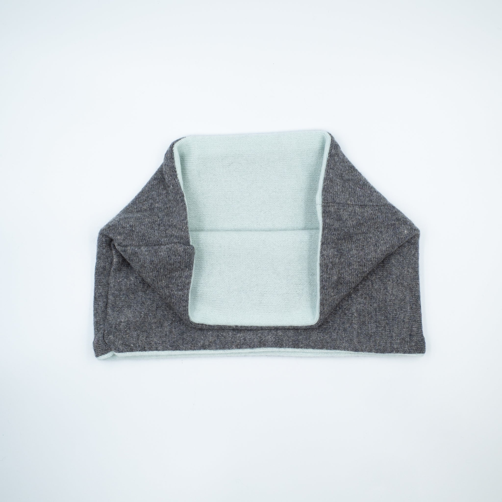 Ice Blue and Slate Grey Neck Warmer