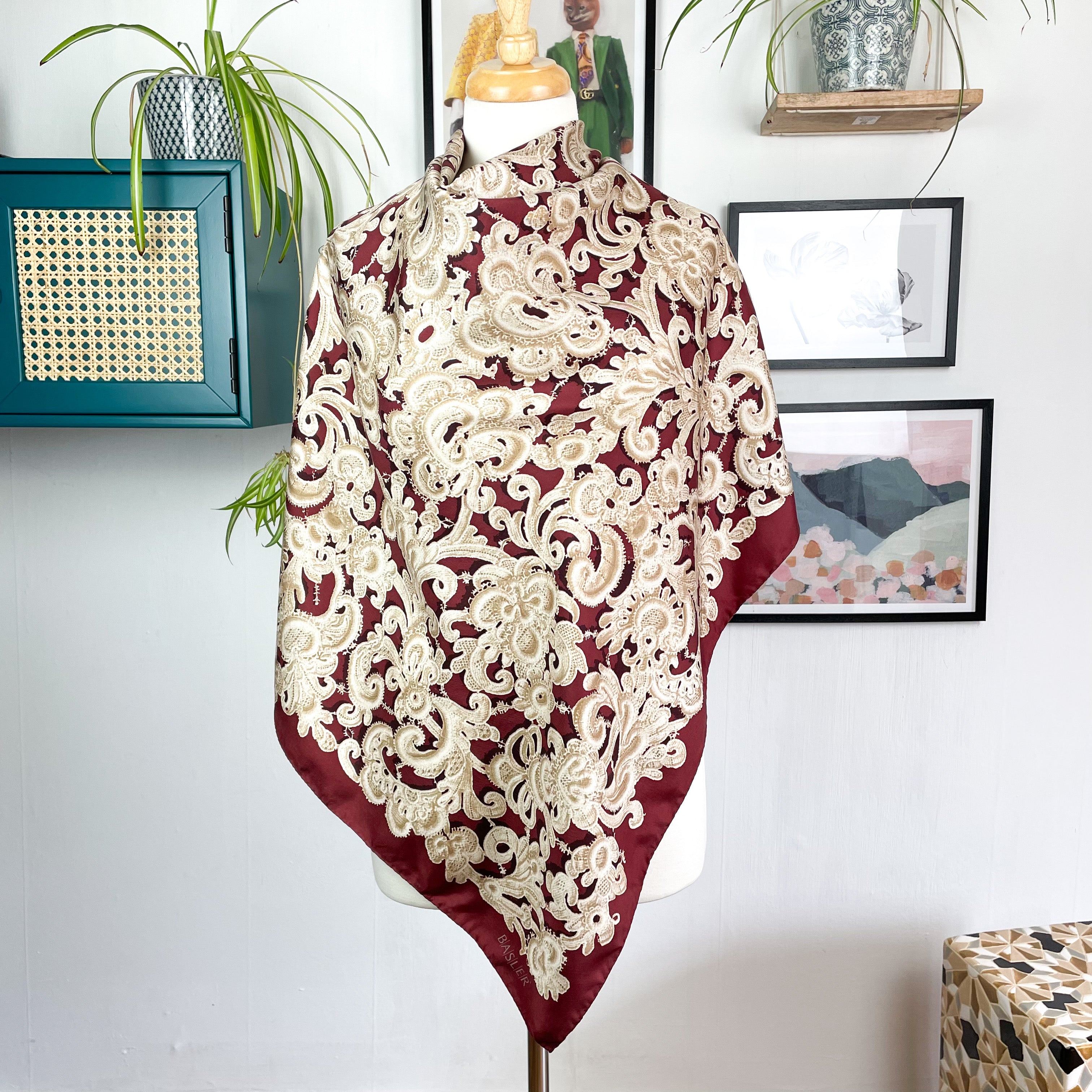 Large Basler Vintage Silk Scarf