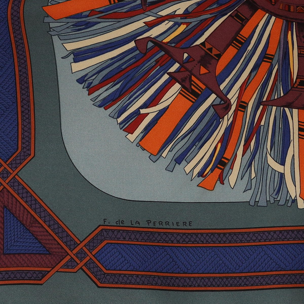 Hermès Cuirs Du Desert Silk Scarf